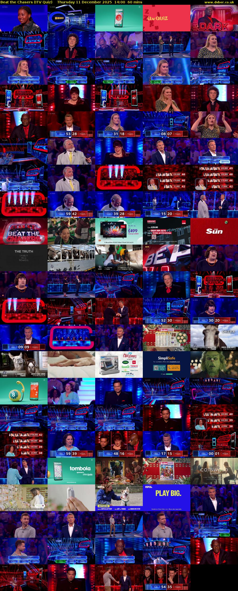 Beat the Chasers (ITV Quiz) Thursday 11 December 2025 14:00 - 15:00