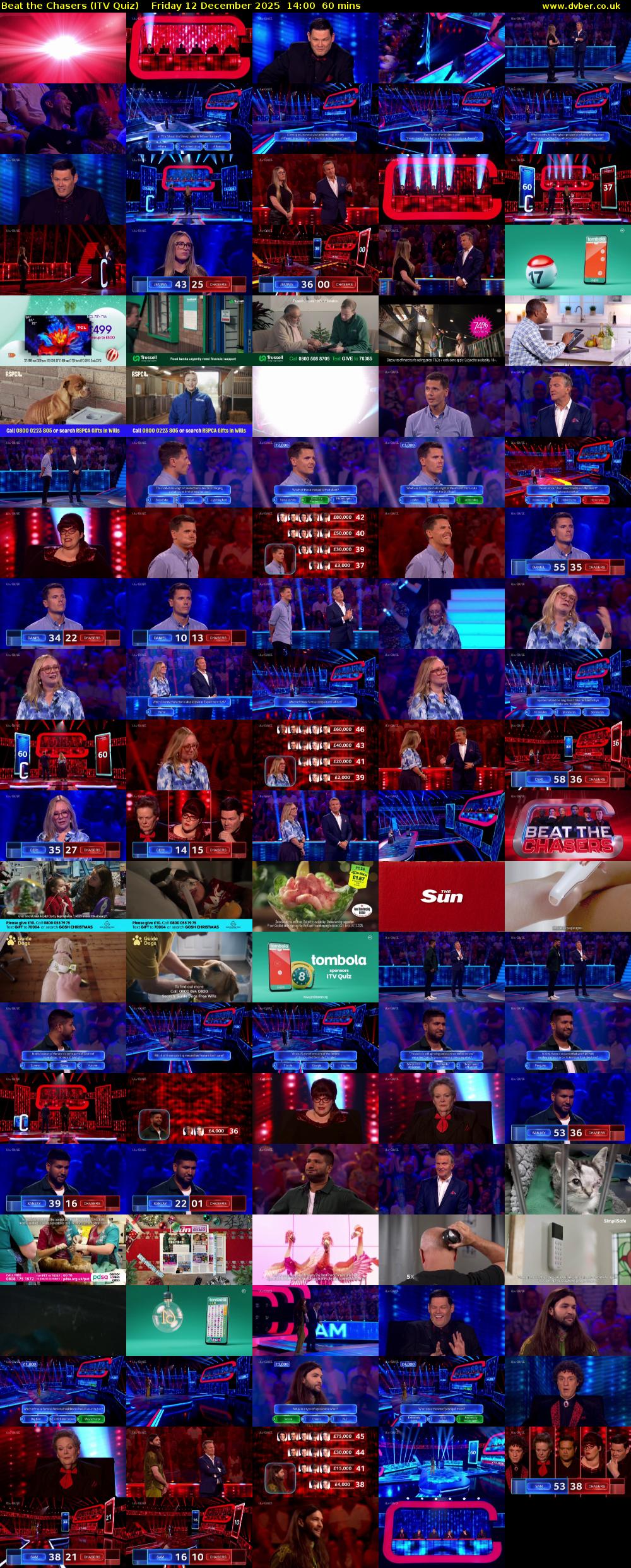 Beat the Chasers (ITV Quiz) Friday 12 December 2025 14:00 - 15:00