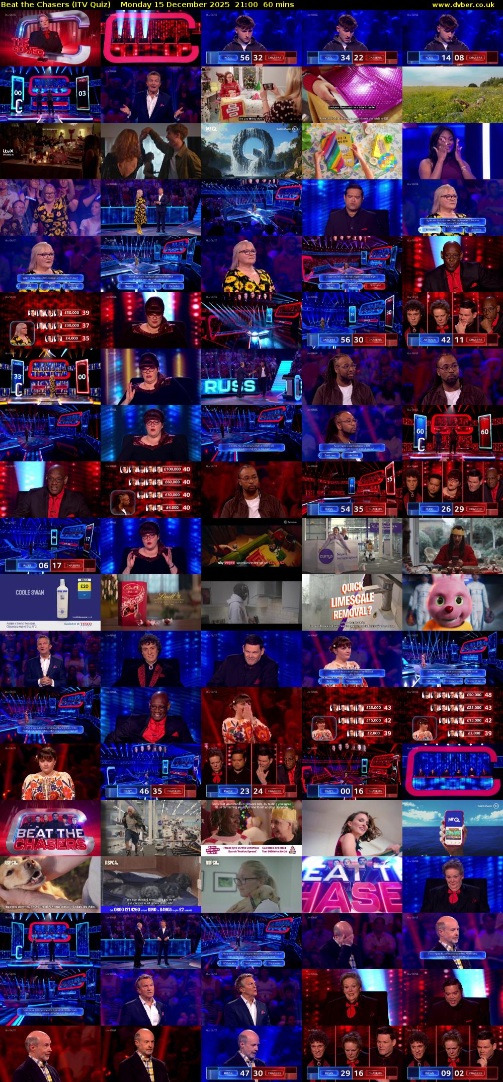 Beat the Chasers (ITV Quiz) Monday 15 December 2025 21:00 - 22:00