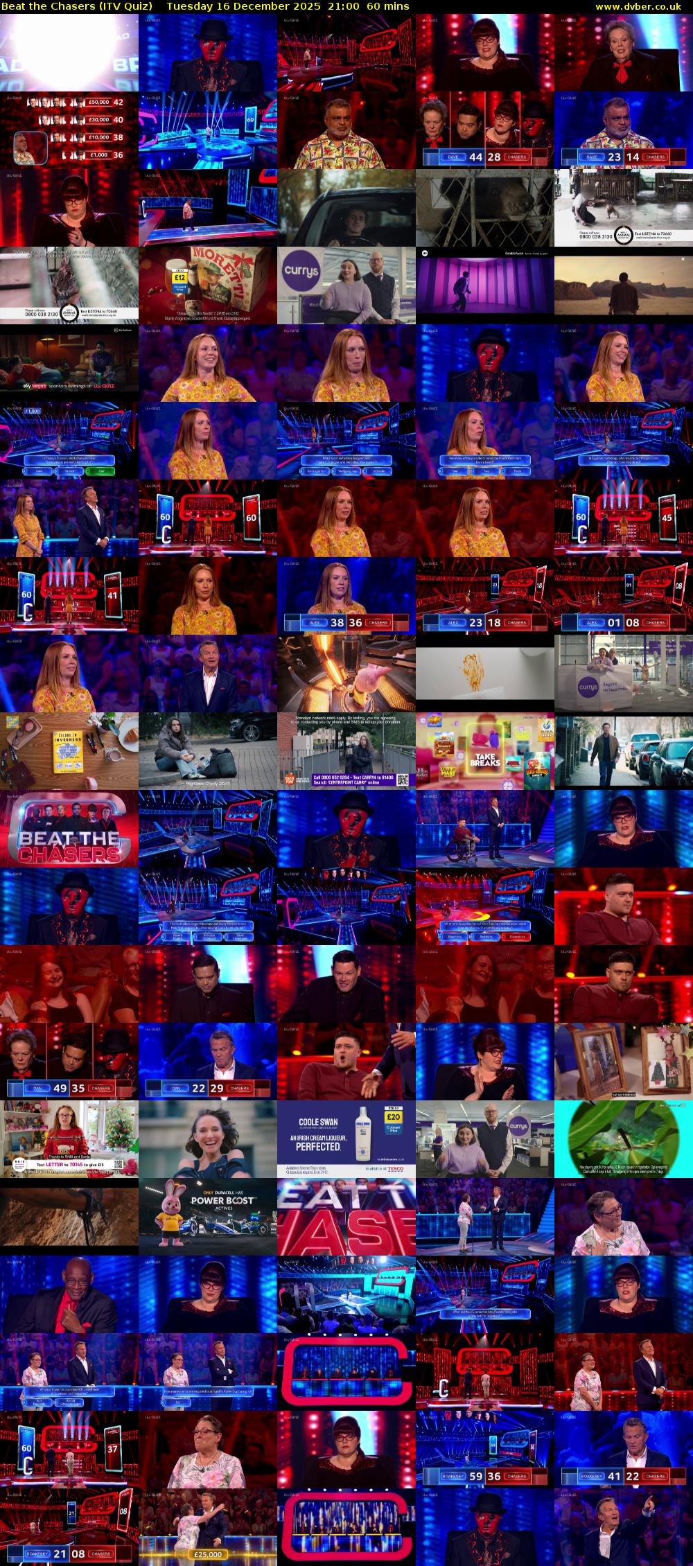 Beat the Chasers (ITV Quiz) Tuesday 16 December 2025 21:00 - 22:00