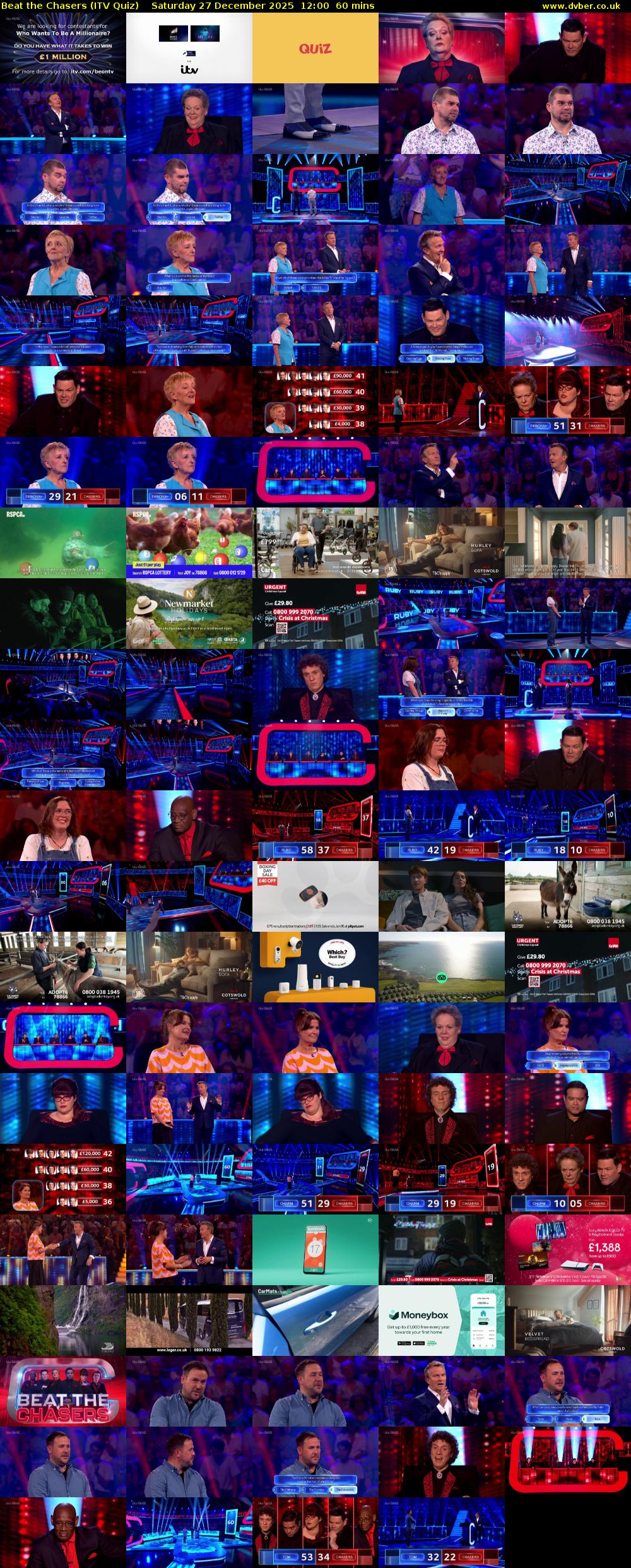 Beat the Chasers (ITV Quiz) Saturday 27 December 2025 12:00 - 13:00