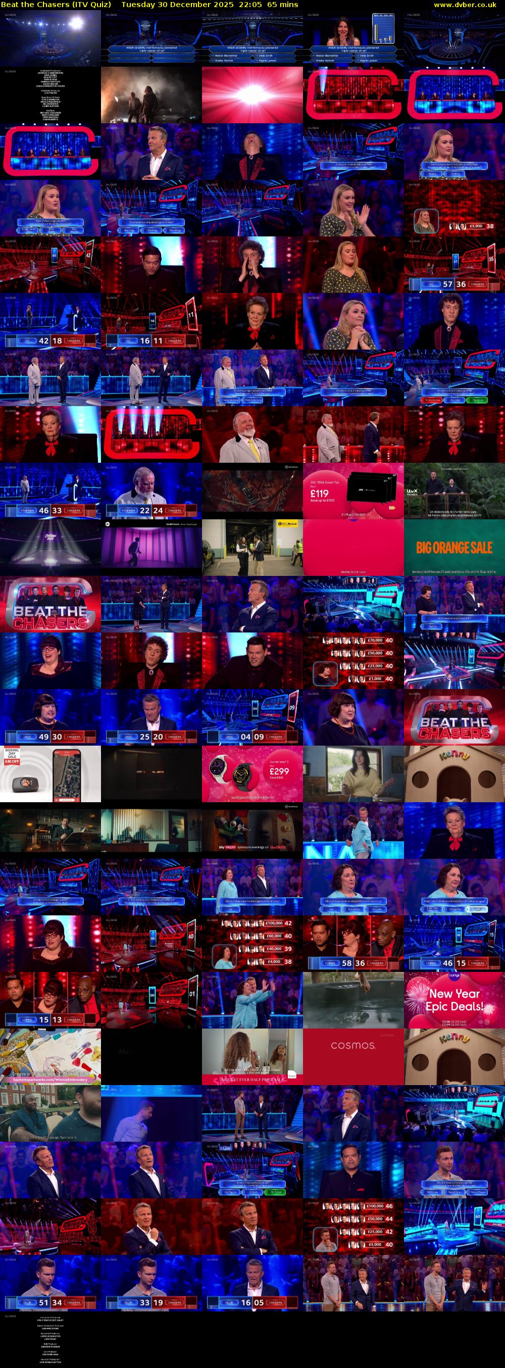 Beat the Chasers (ITV Quiz) Tuesday 30 December 2025 22:05 - 23:10