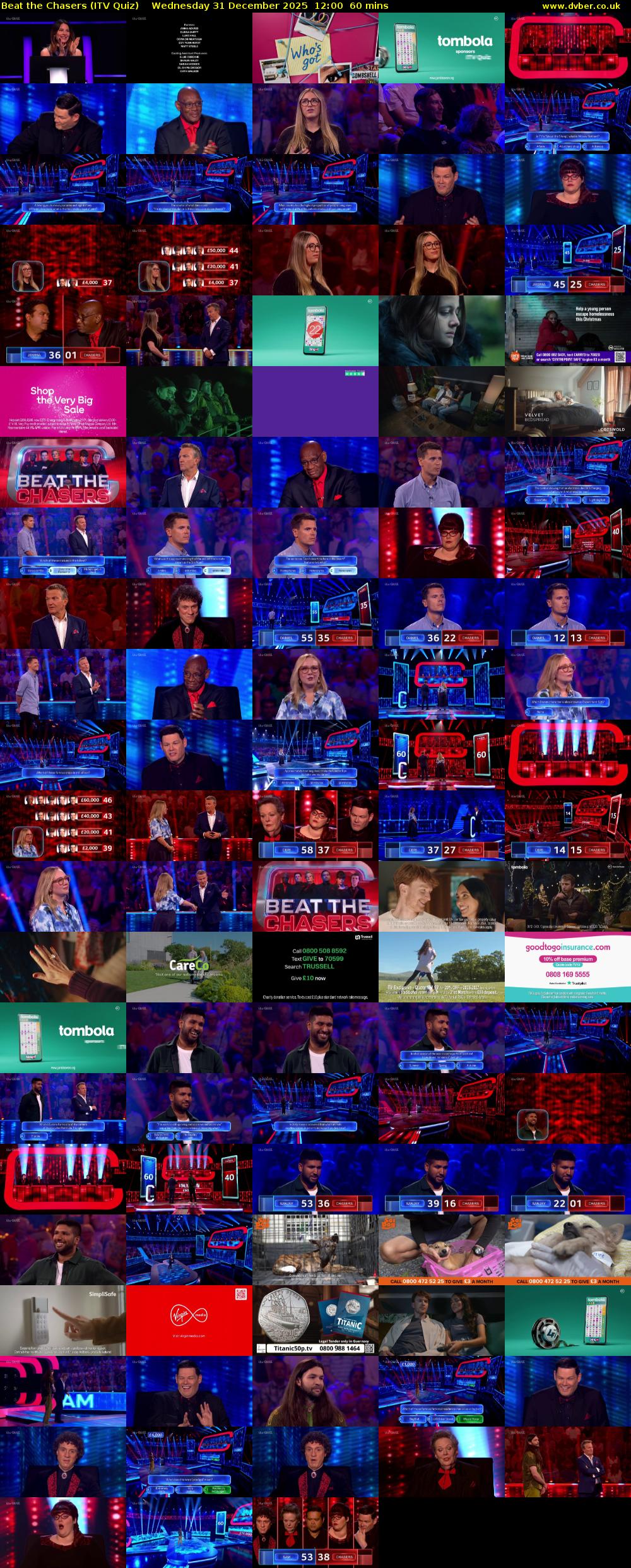 Beat the Chasers (ITV Quiz) Wednesday 31 December 2025 12:00 - 13:00