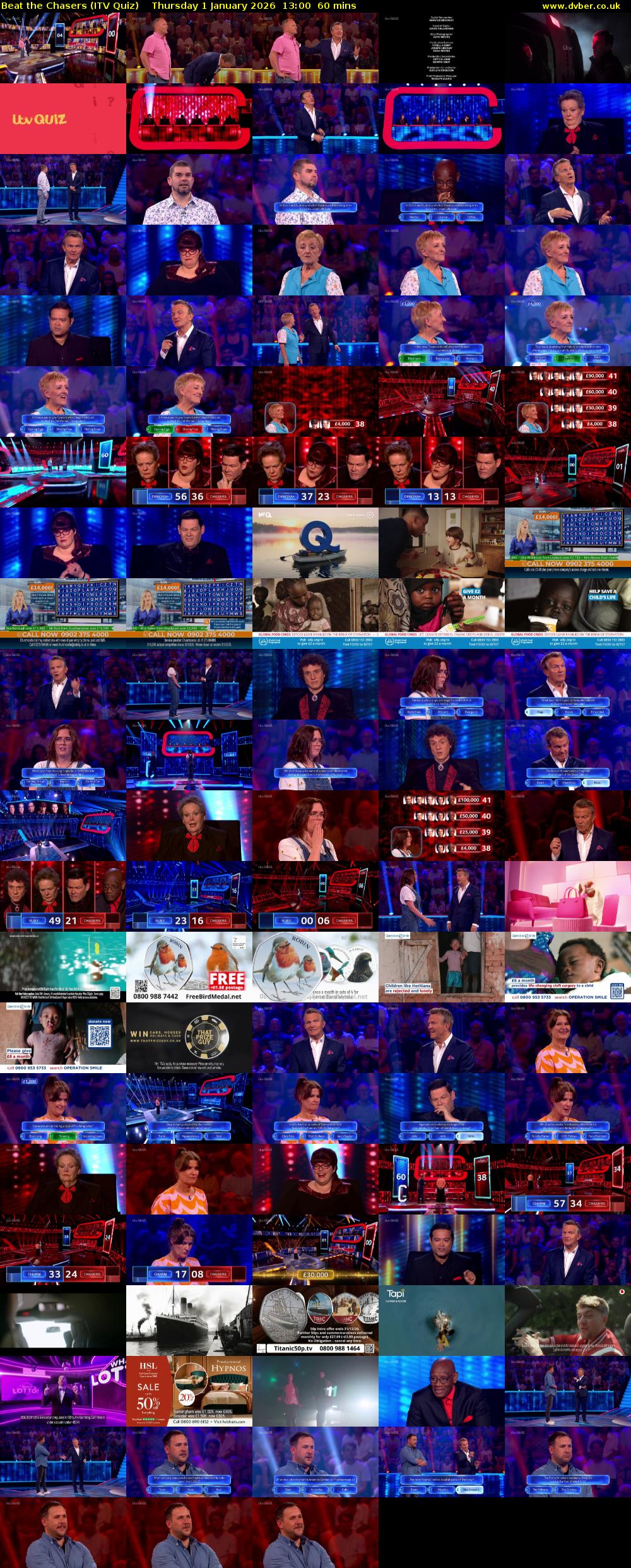 Beat the Chasers (ITV Quiz) Thursday 1 January 2026 13:00 - 14:00