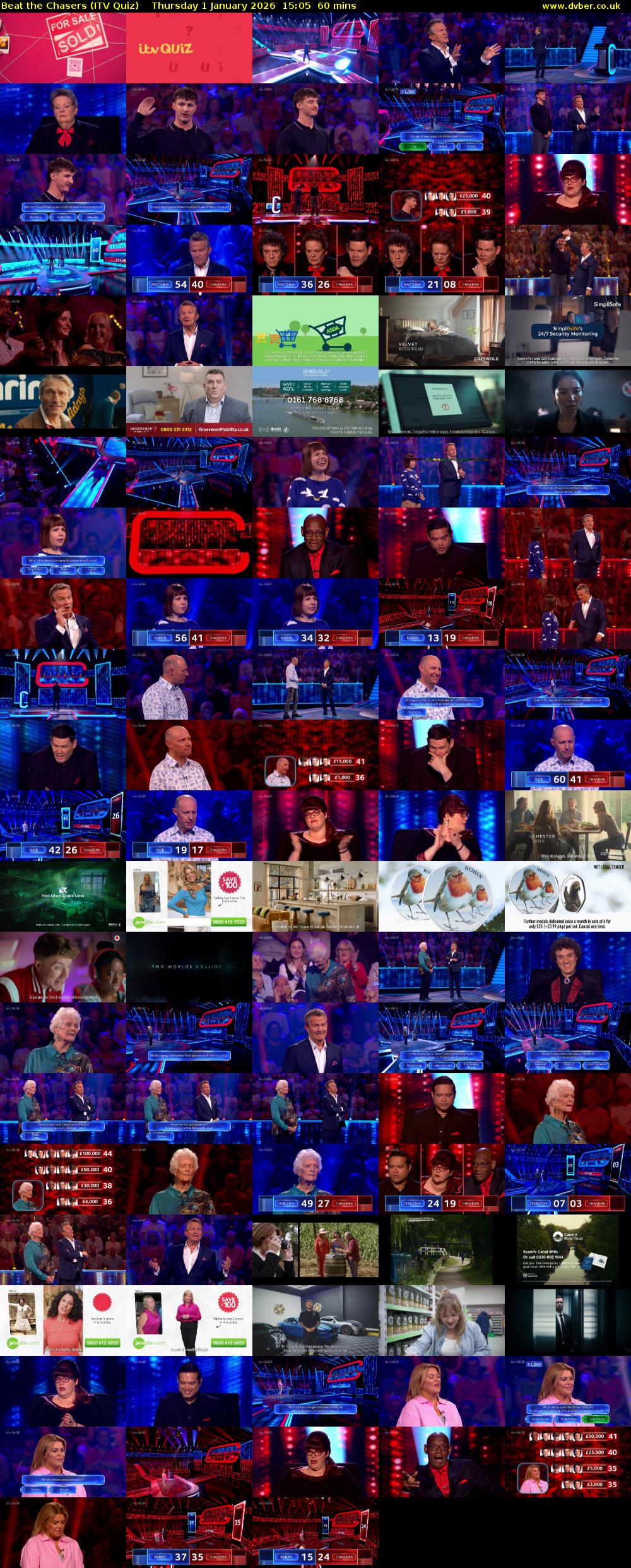 Beat the Chasers (ITV Quiz) Thursday 1 January 2026 15:05 - 16:05