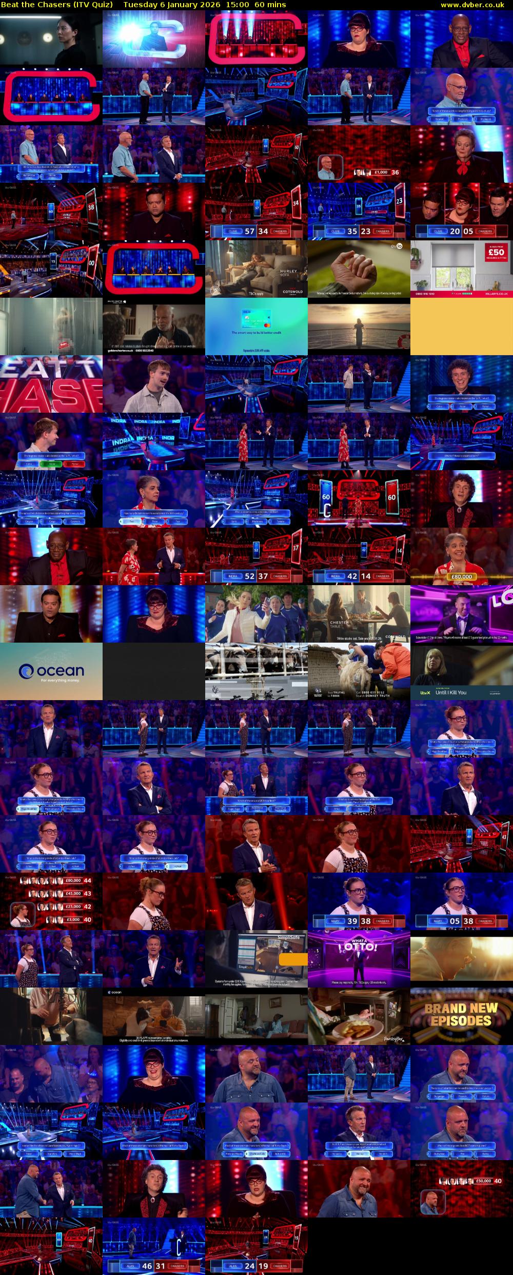 Beat the Chasers (ITV Quiz) Tuesday 6 January 2026 15:00 - 16:00