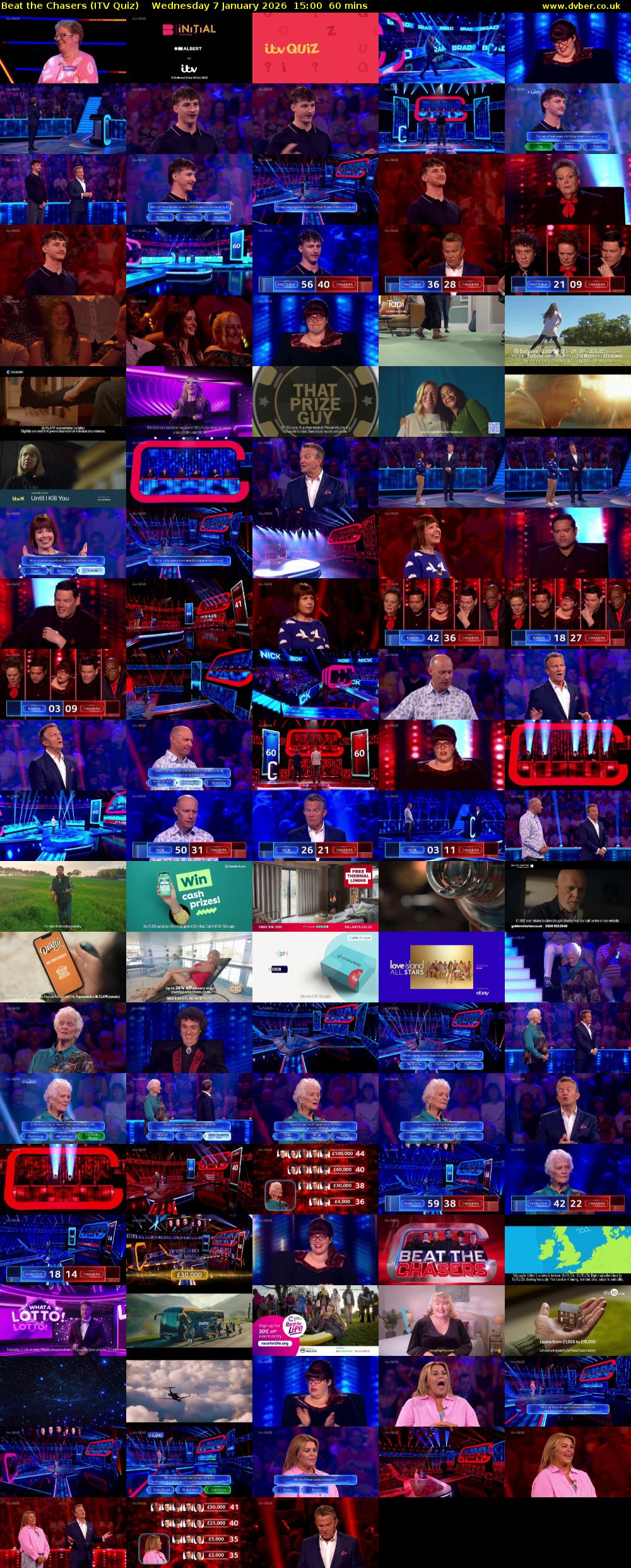 Beat the Chasers (ITV Quiz) Wednesday 7 January 2026 15:00 - 16:00