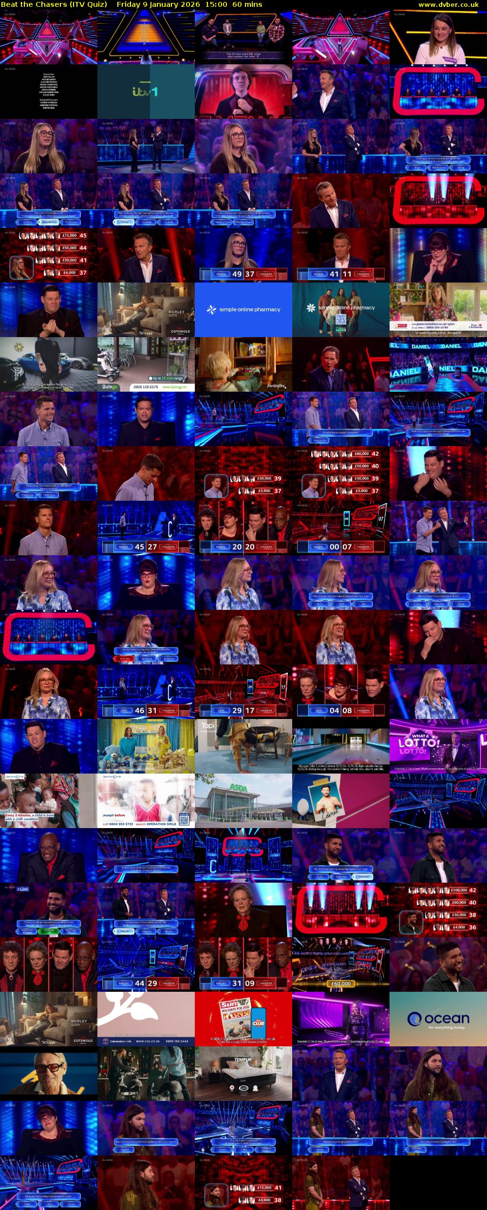 Beat the Chasers (ITV Quiz) Friday 9 January 2026 15:00 - 16:00