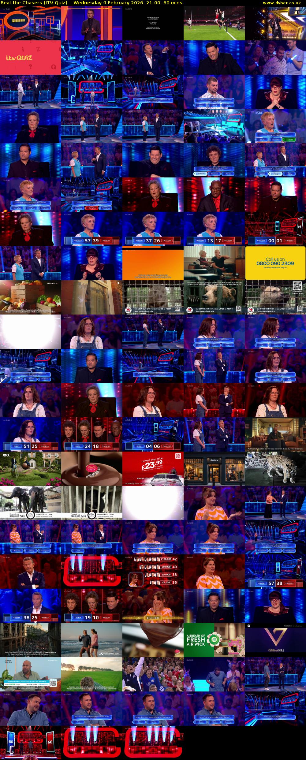 Beat the Chasers (ITV Quiz) Wednesday 4 February 2026 21:00 - 22:00