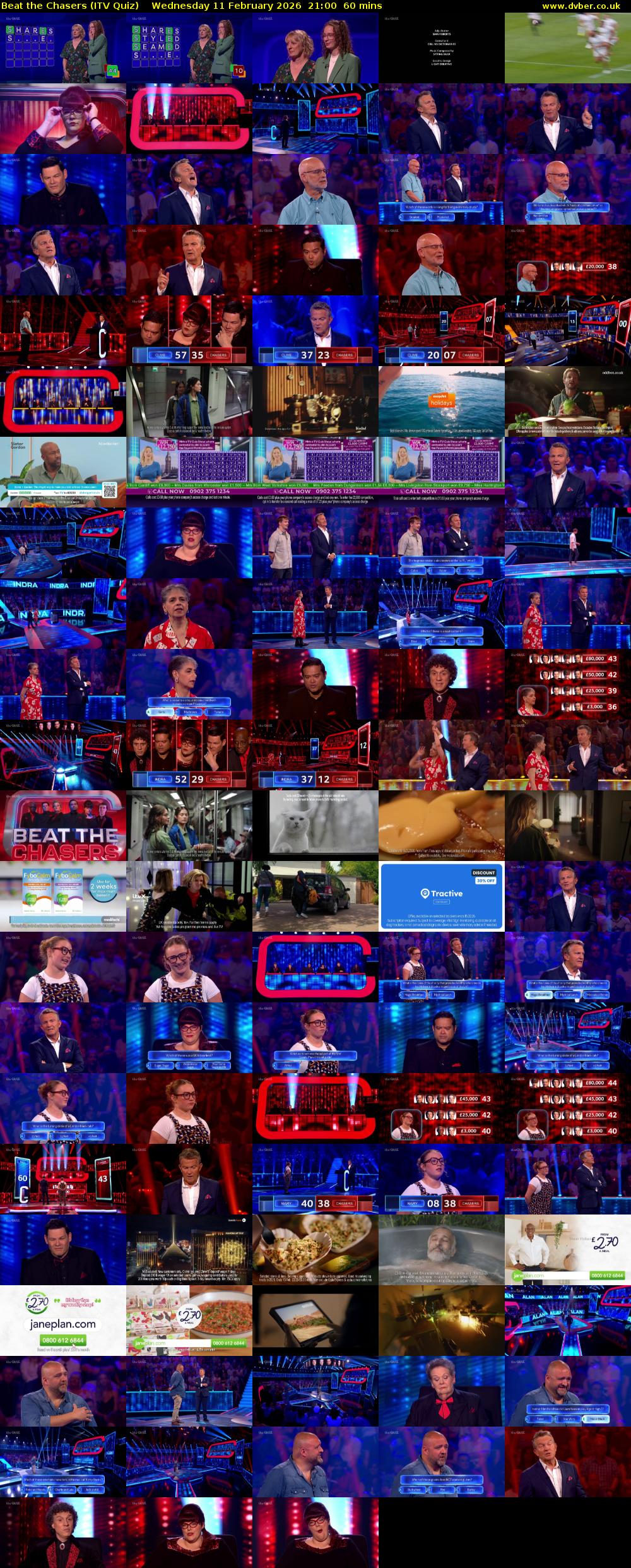 Beat the Chasers (ITV Quiz) Wednesday 11 February 2026 21:00 - 22:00