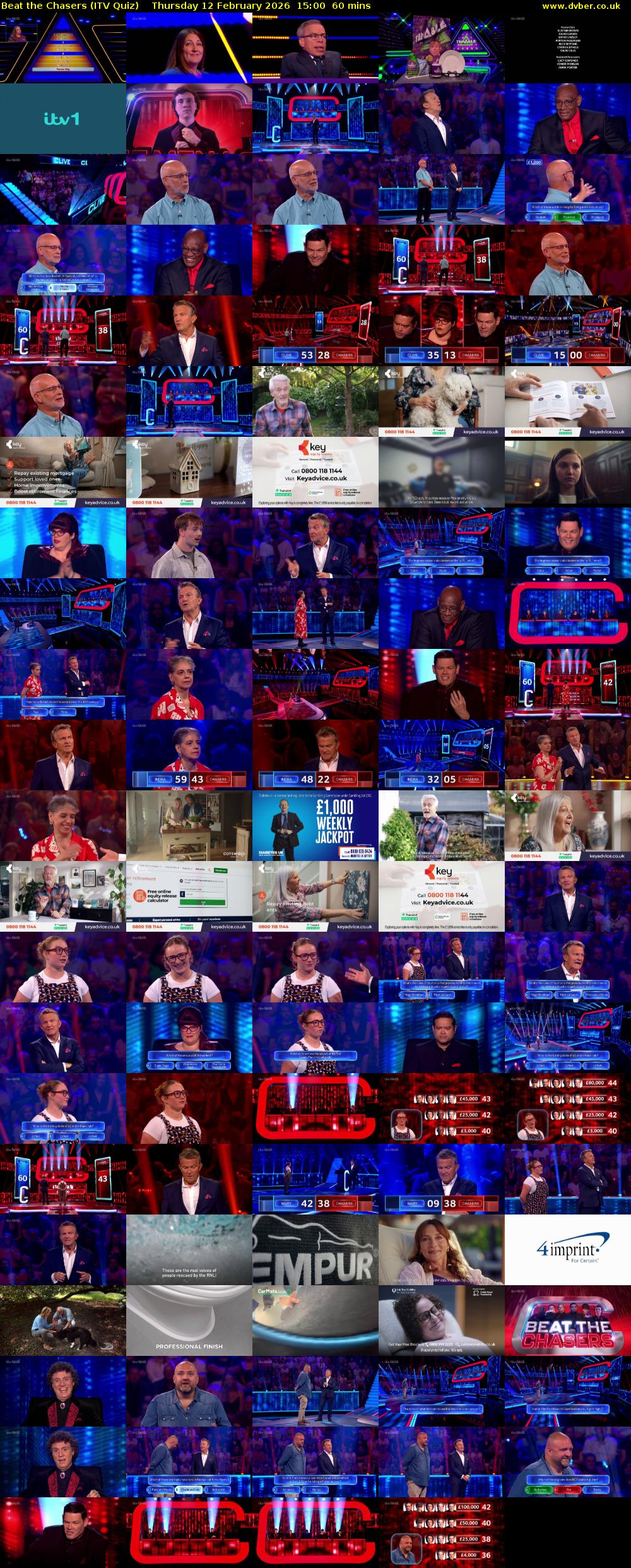Beat the Chasers (ITV Quiz) Thursday 12 February 2026 15:00 - 16:00