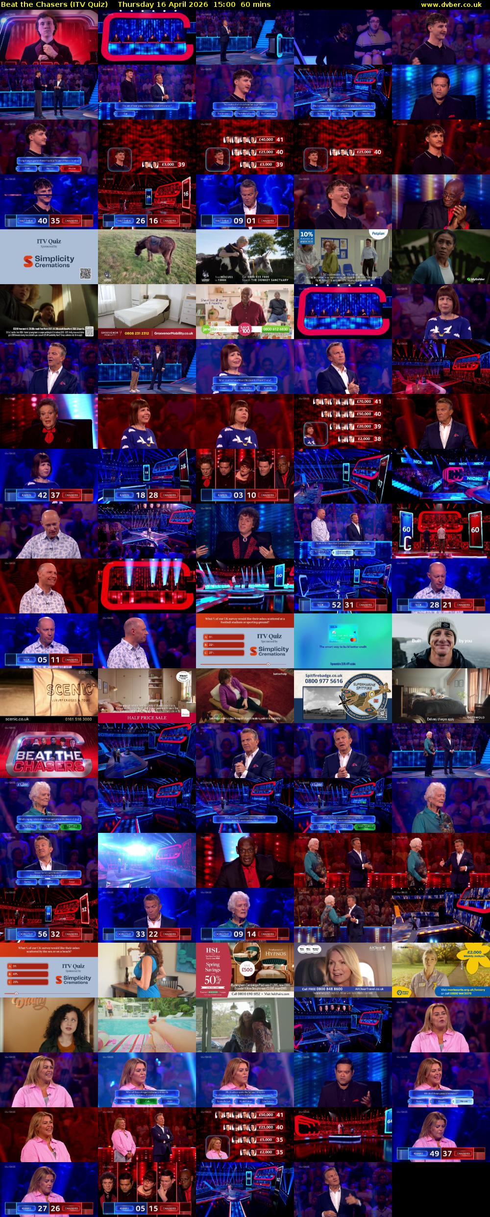 Beat the Chasers (ITV Quiz) Thursday 16 April 2026 15:00 - 16:00