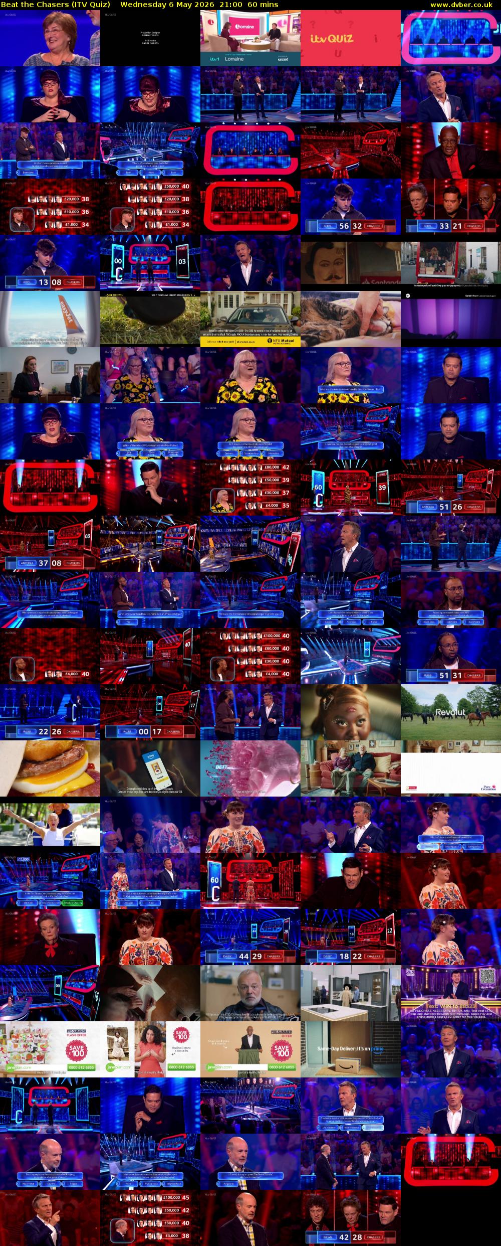 Beat the Chasers (ITV Quiz) Wednesday 6 May 2026 21:00 - 22:00