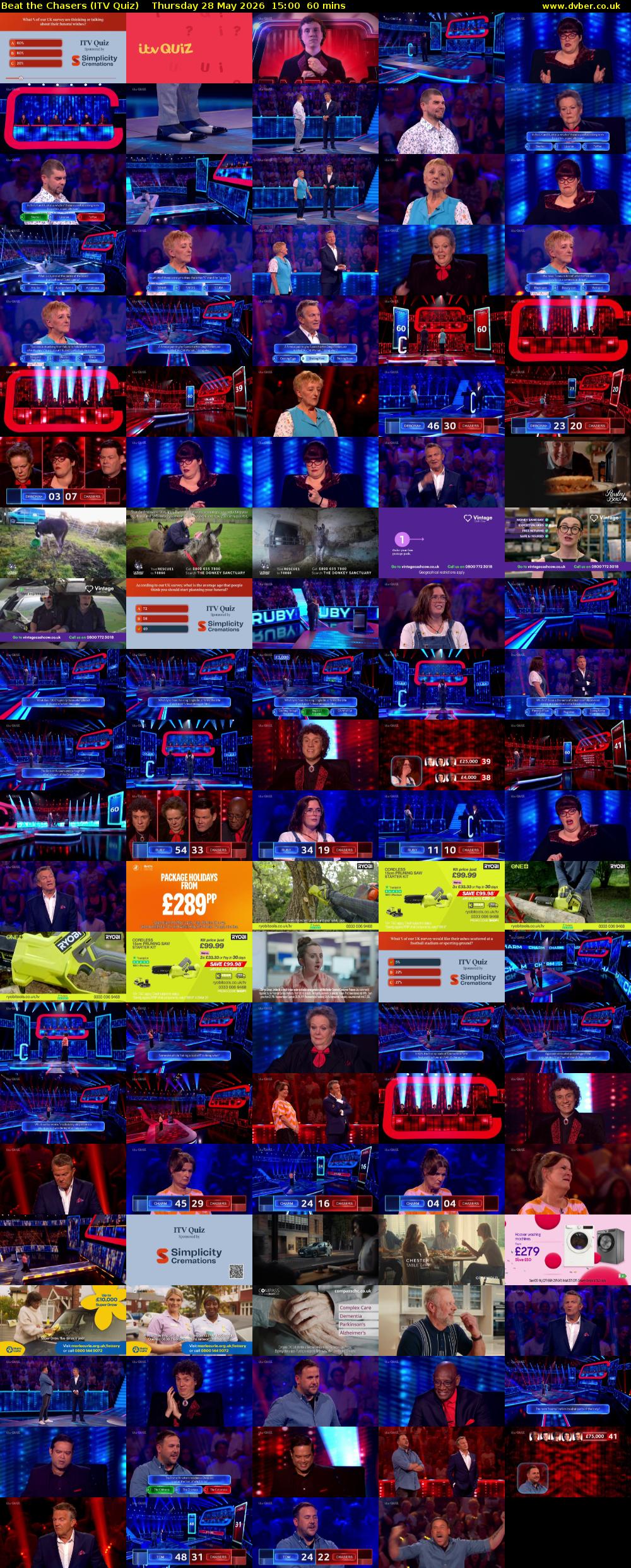 Beat the Chasers (ITV Quiz) Thursday 28 May 2026 15:00 - 16:00