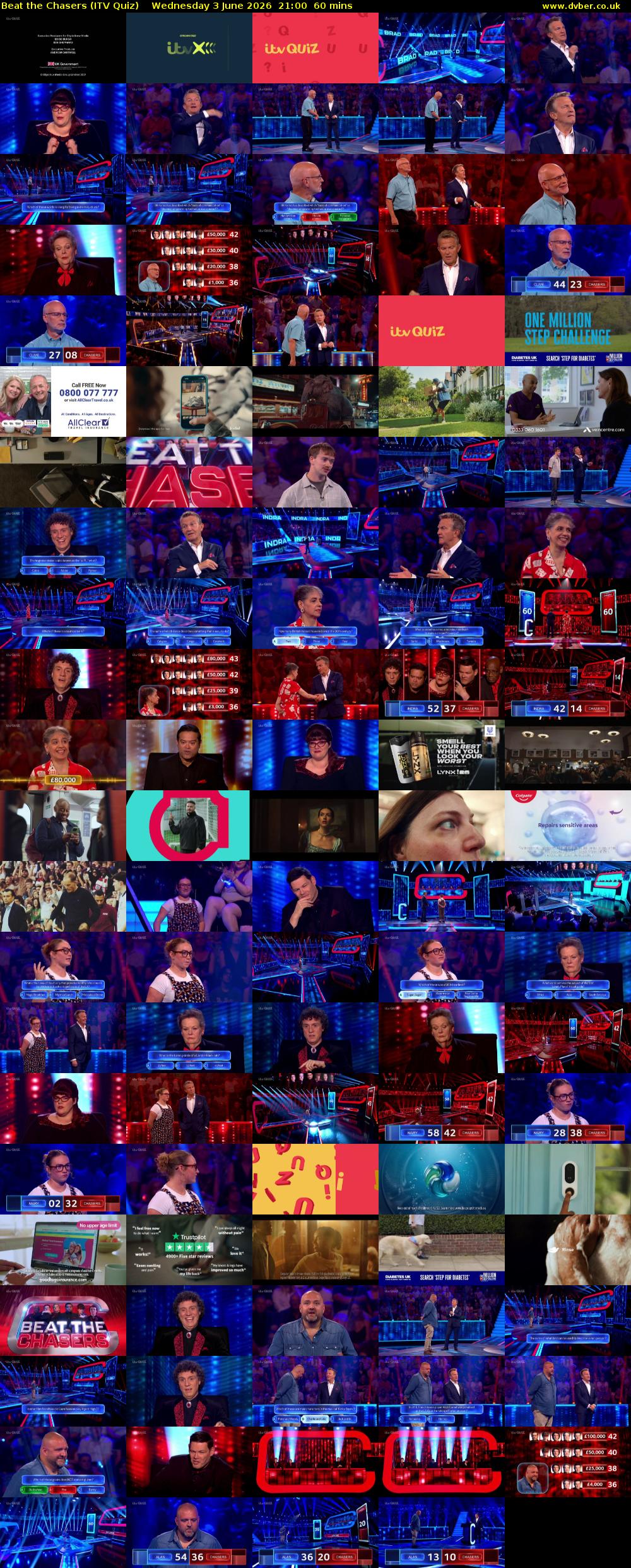 Beat the Chasers (ITV Quiz) Wednesday 3 June 2026 21:00 - 22:00
