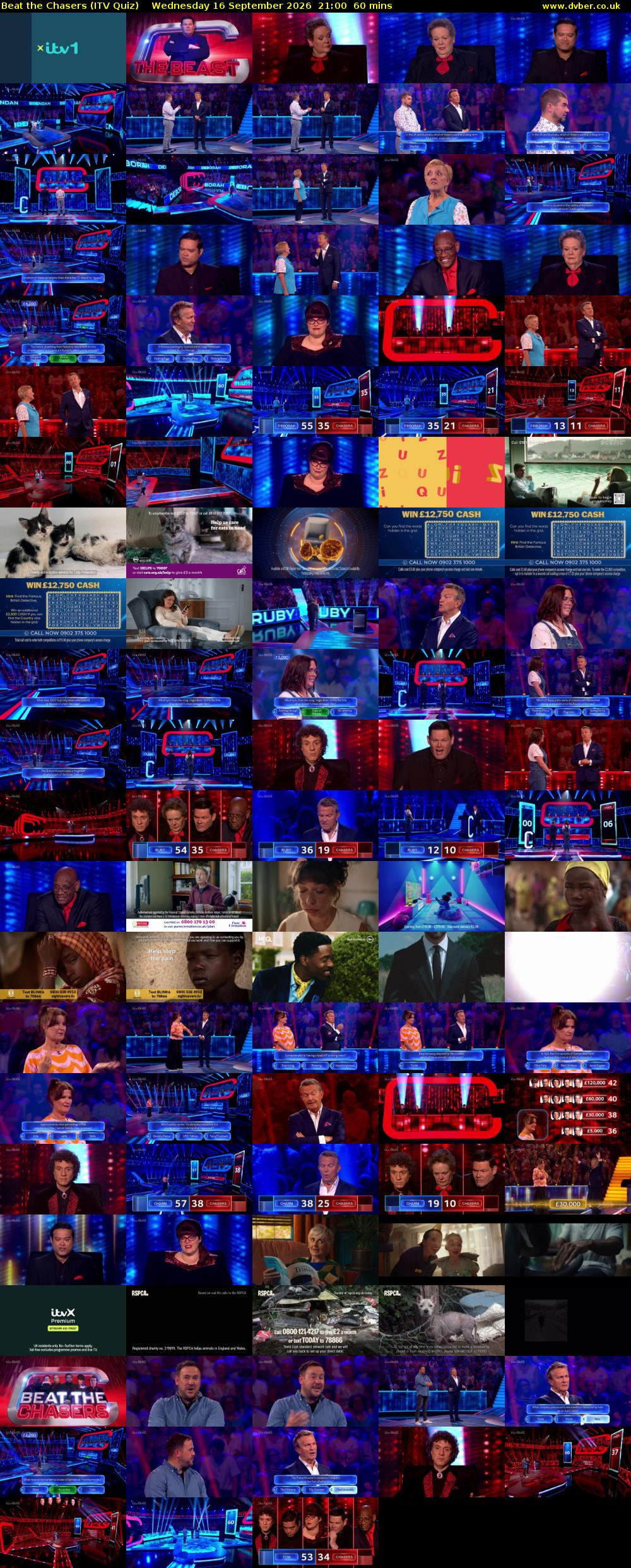 Beat the Chasers (ITV Quiz) Wednesday 16 September 2026 21:00 - 22:00