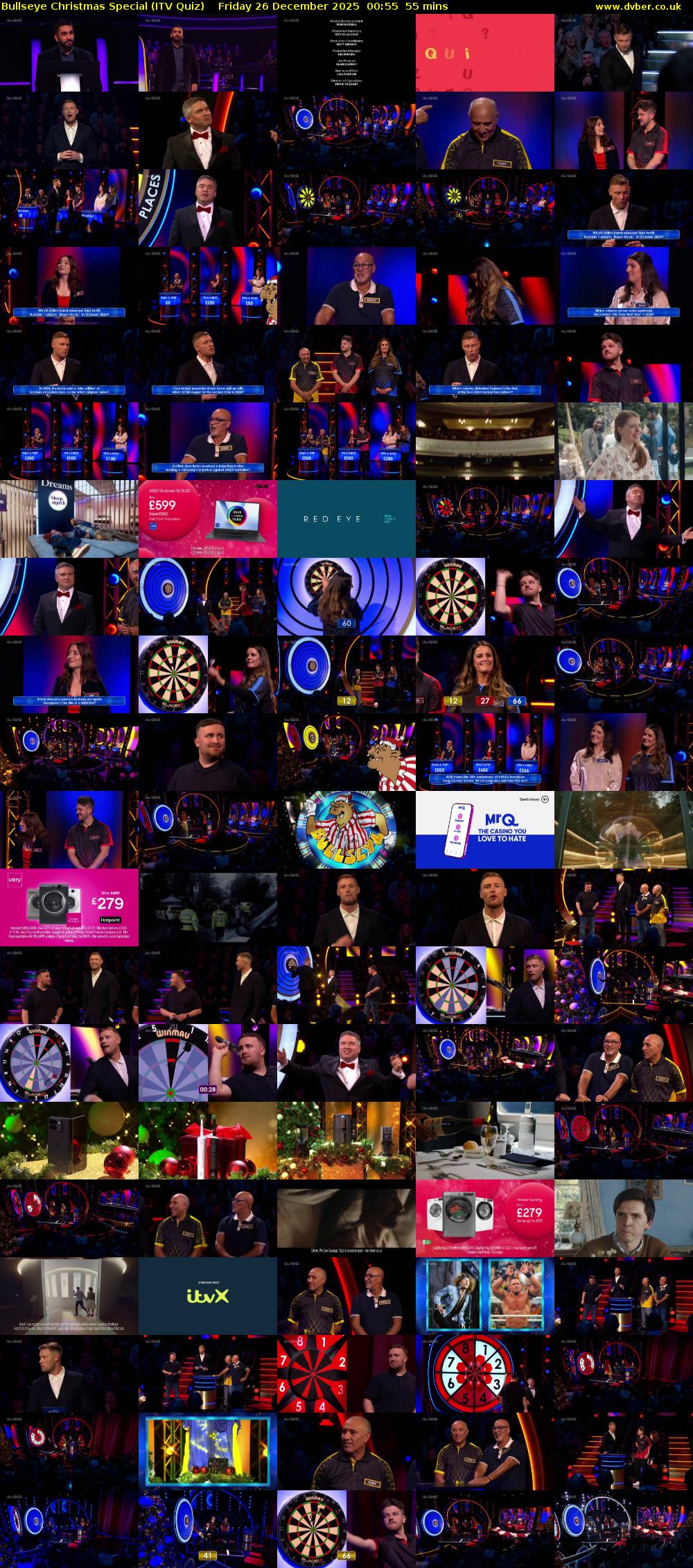 Bullseye Christmas Special (ITV Quiz) Friday 26 December 2025 00:55 - 01:50