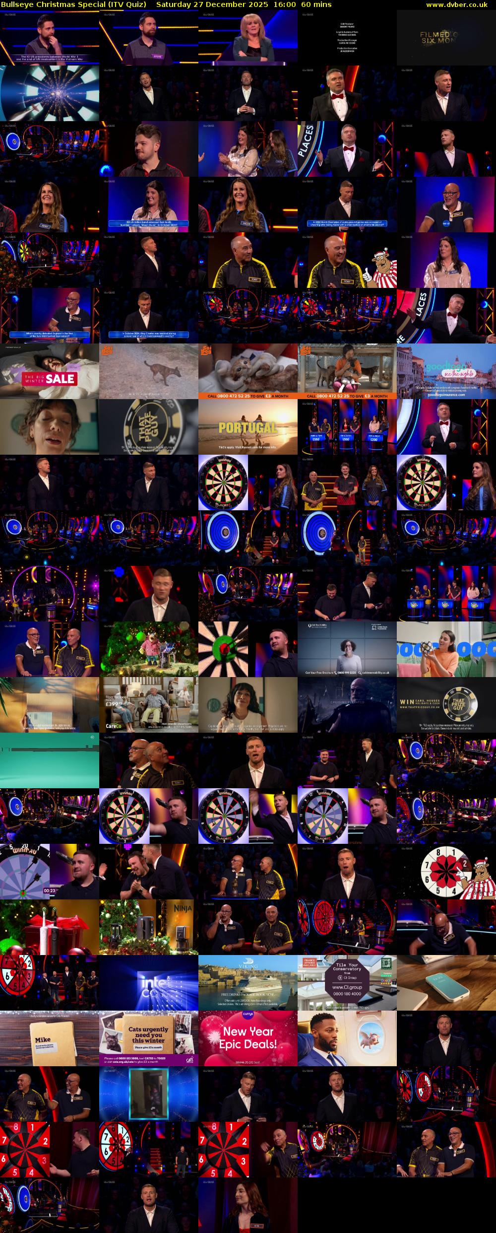 Bullseye Christmas Special (ITV Quiz) Saturday 27 December 2025 16:00 - 17:00