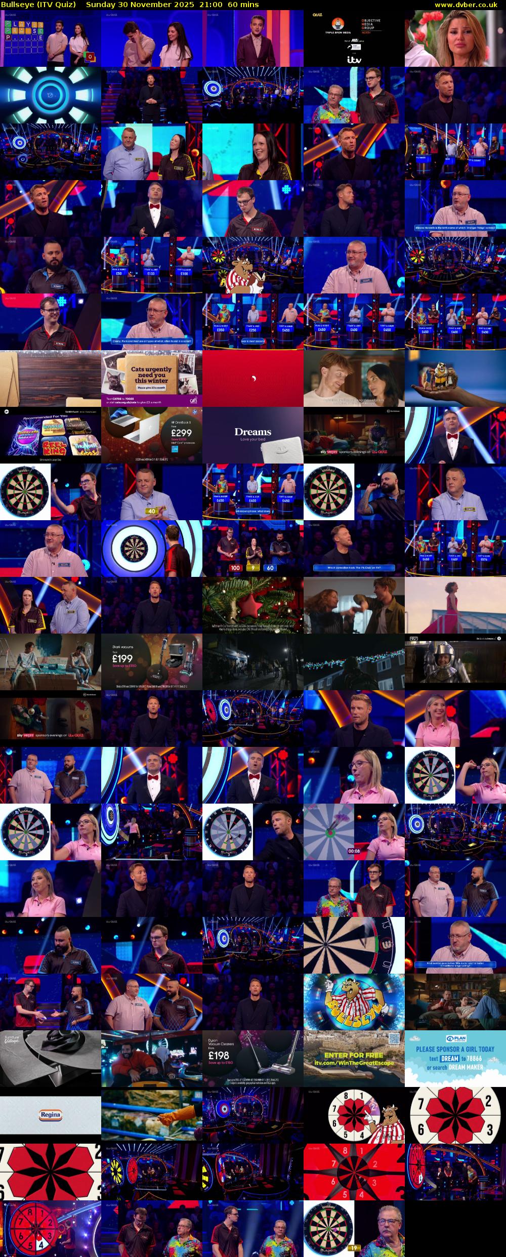 Bullseye (ITV Quiz) Sunday 30 November 2025 21:00 - 22:00