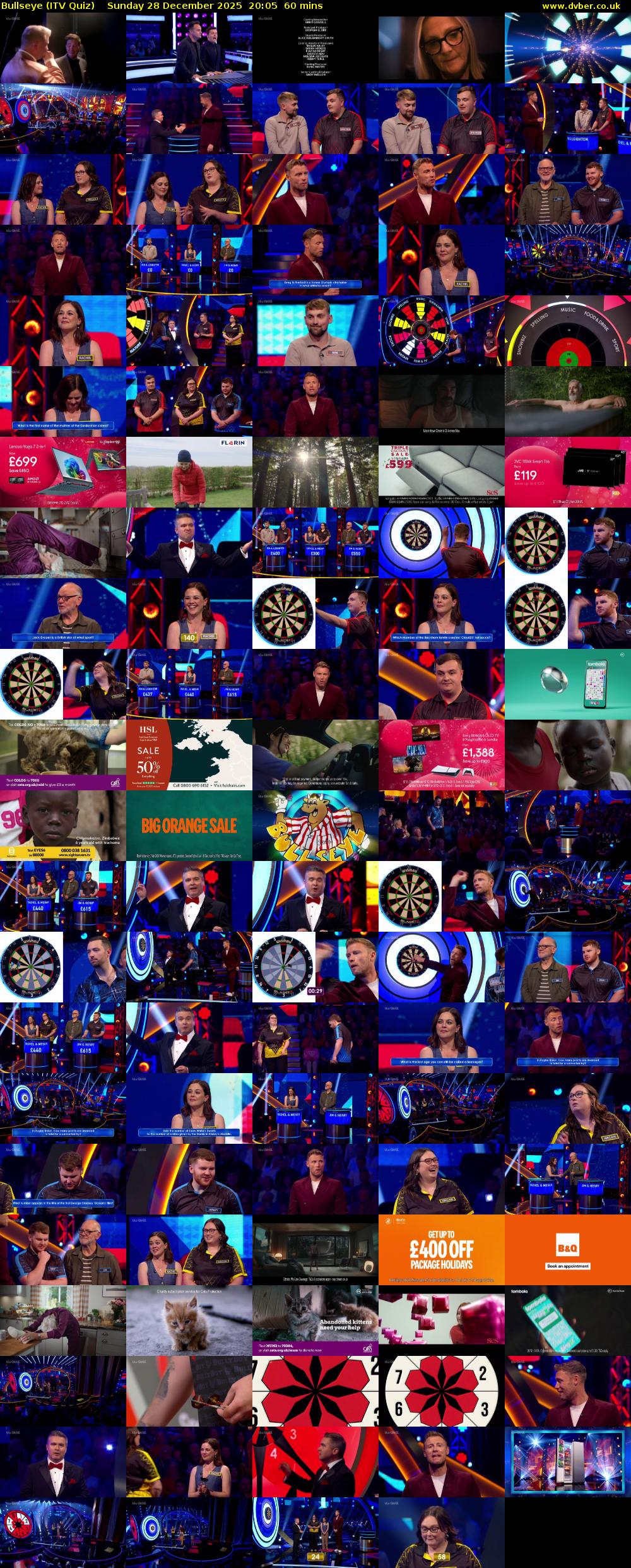 Bullseye (ITV Quiz) Sunday 28 December 2025 20:05 - 21:05