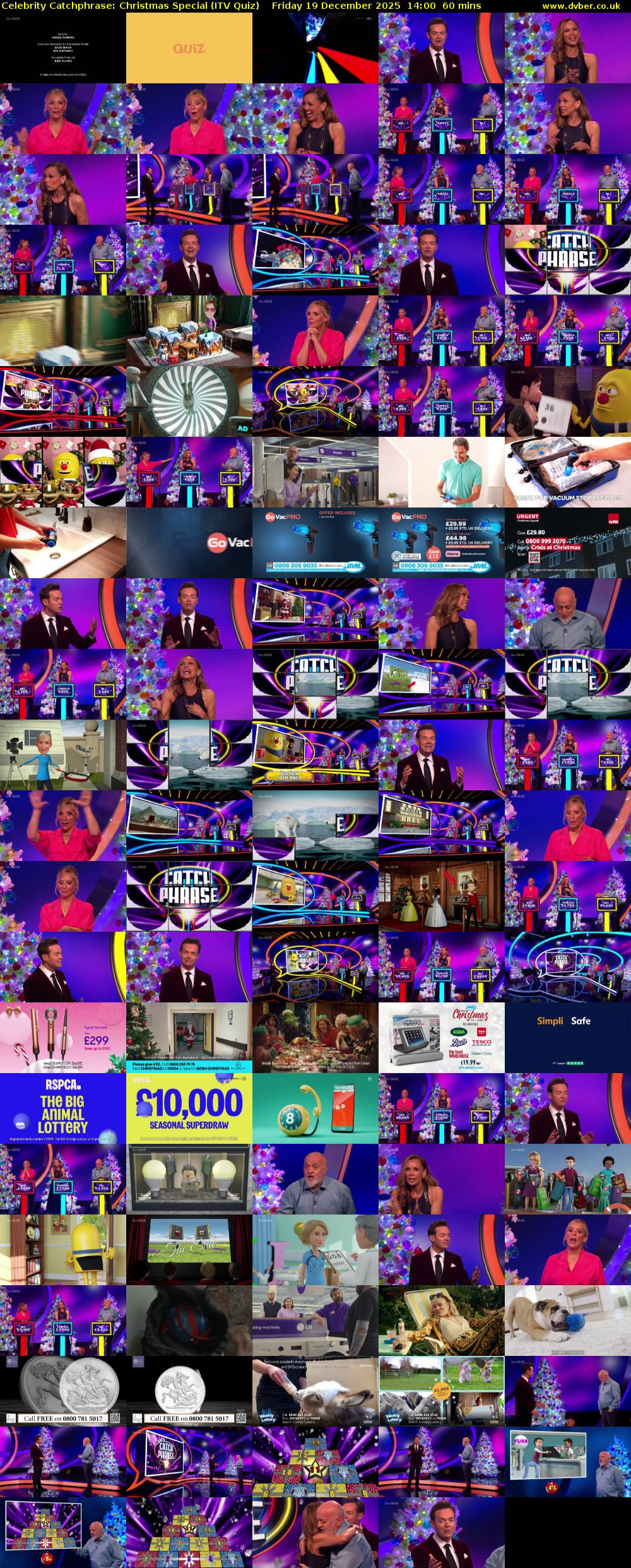 Celebrity Catchphrase: Christmas Special (ITV Quiz) Friday 19 December 2025 14:00 - 15:00