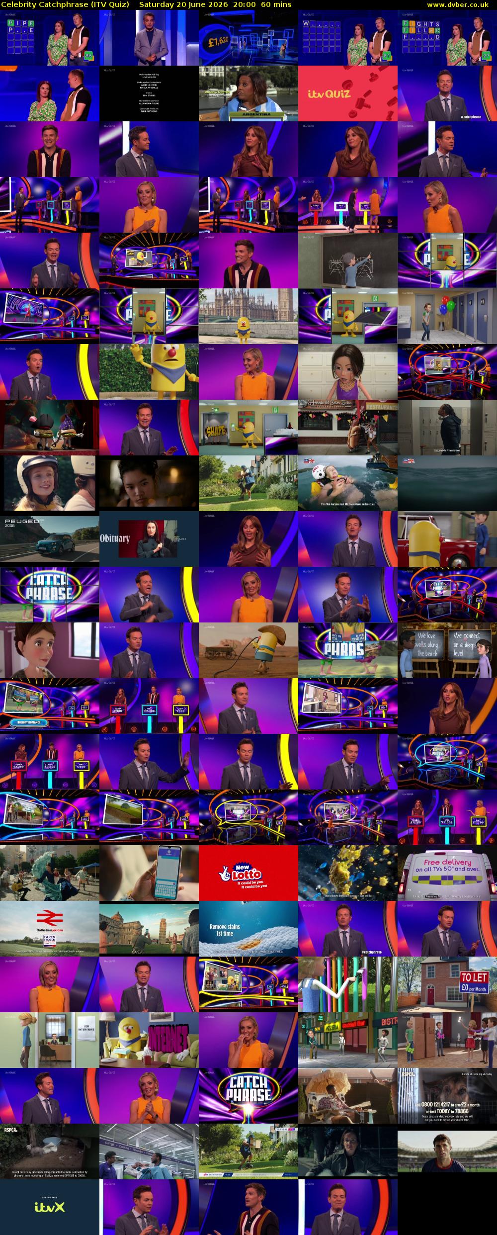 Celebrity Catchphrase (ITV Quiz) Saturday 20 June 2026 20:00 - 21:00