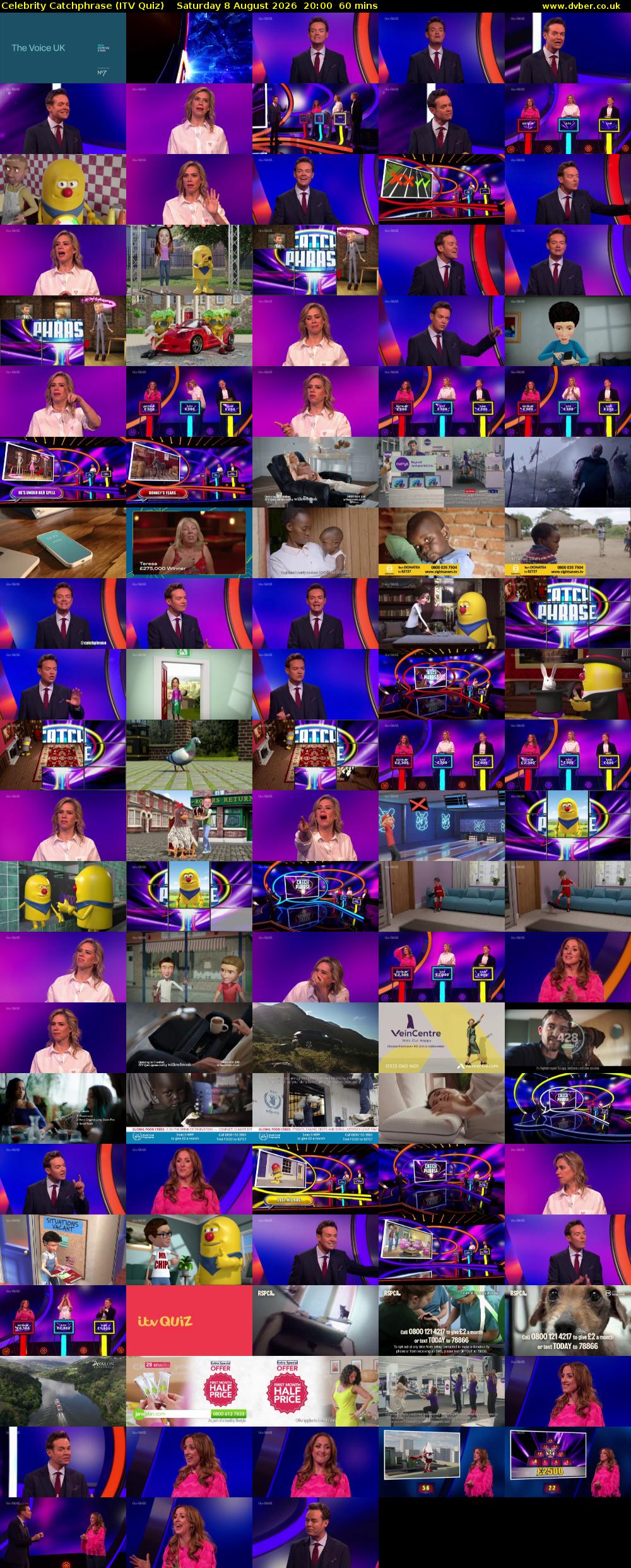 Celebrity Catchphrase (ITV Quiz) Saturday 8 August 2026 20:00 - 21:00