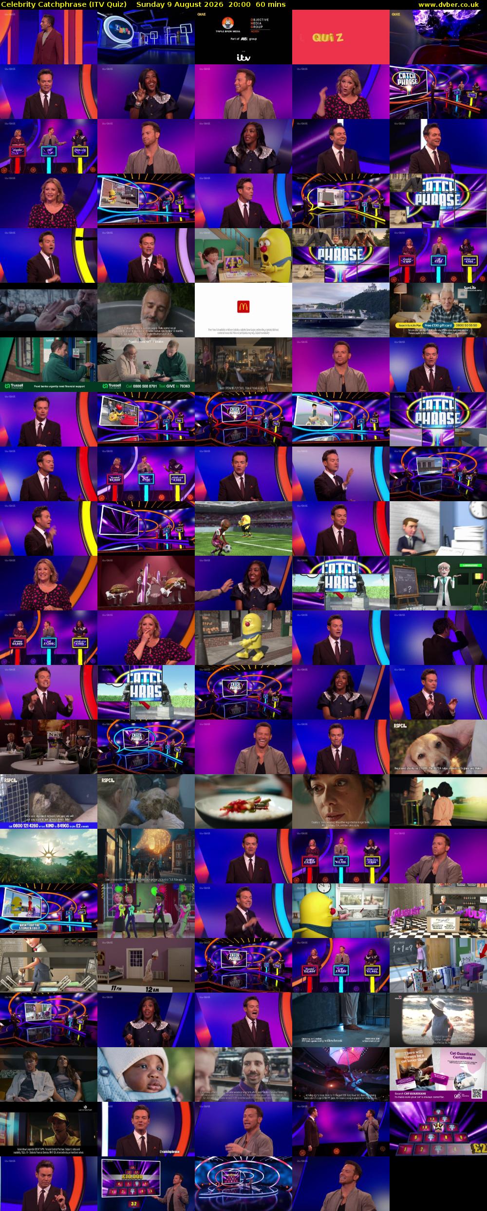 Celebrity Catchphrase (ITV Quiz) Sunday 9 August 2026 20:00 - 21:00