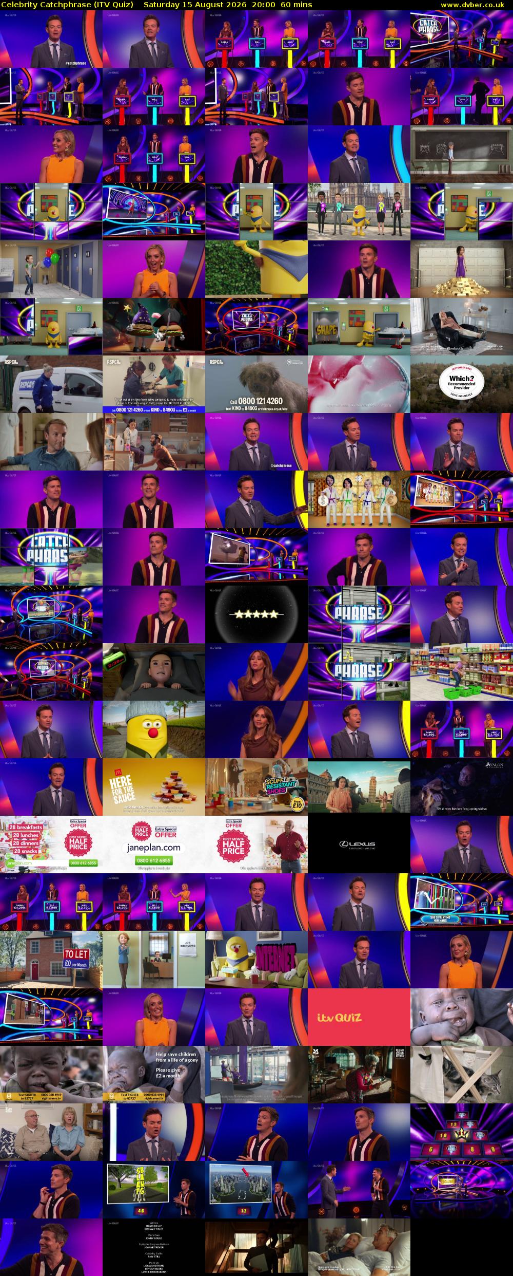 Celebrity Catchphrase (ITV Quiz) Saturday 15 August 2026 20:00 - 21:00