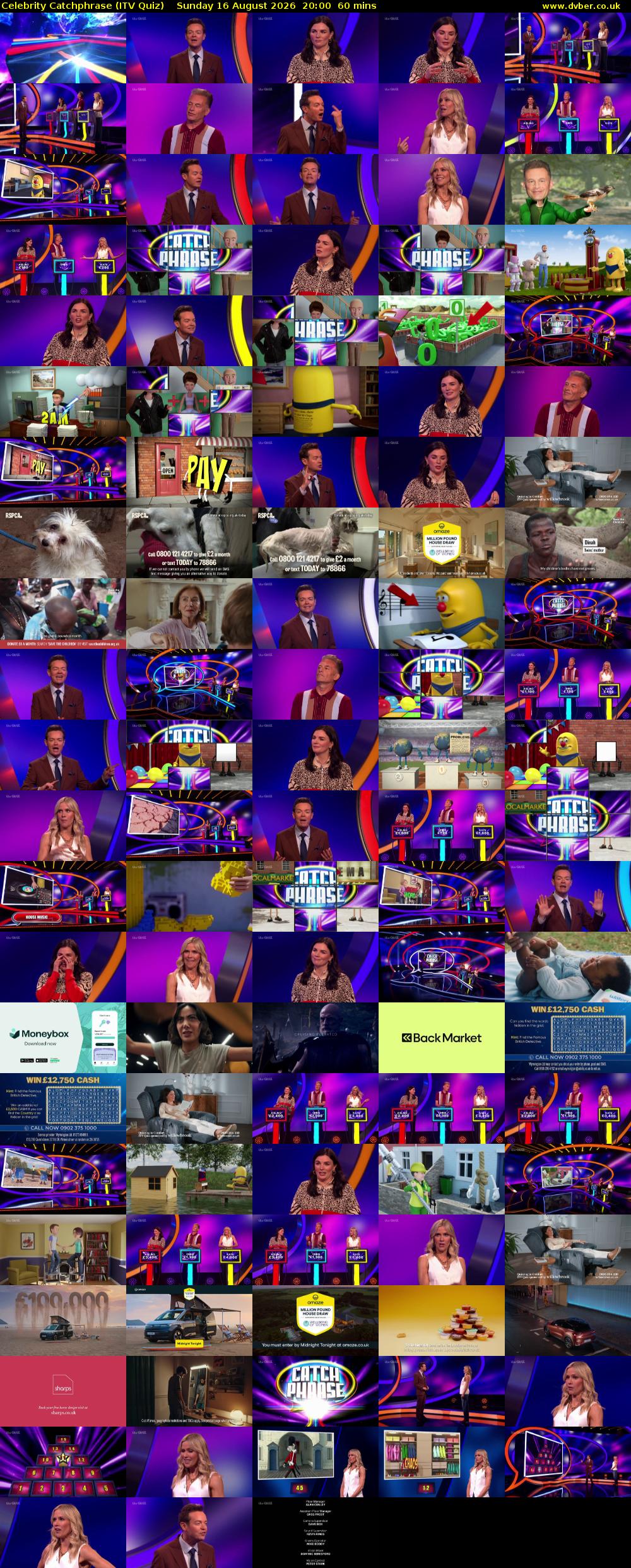 Celebrity Catchphrase (ITV Quiz) Sunday 16 August 2026 20:00 - 21:00