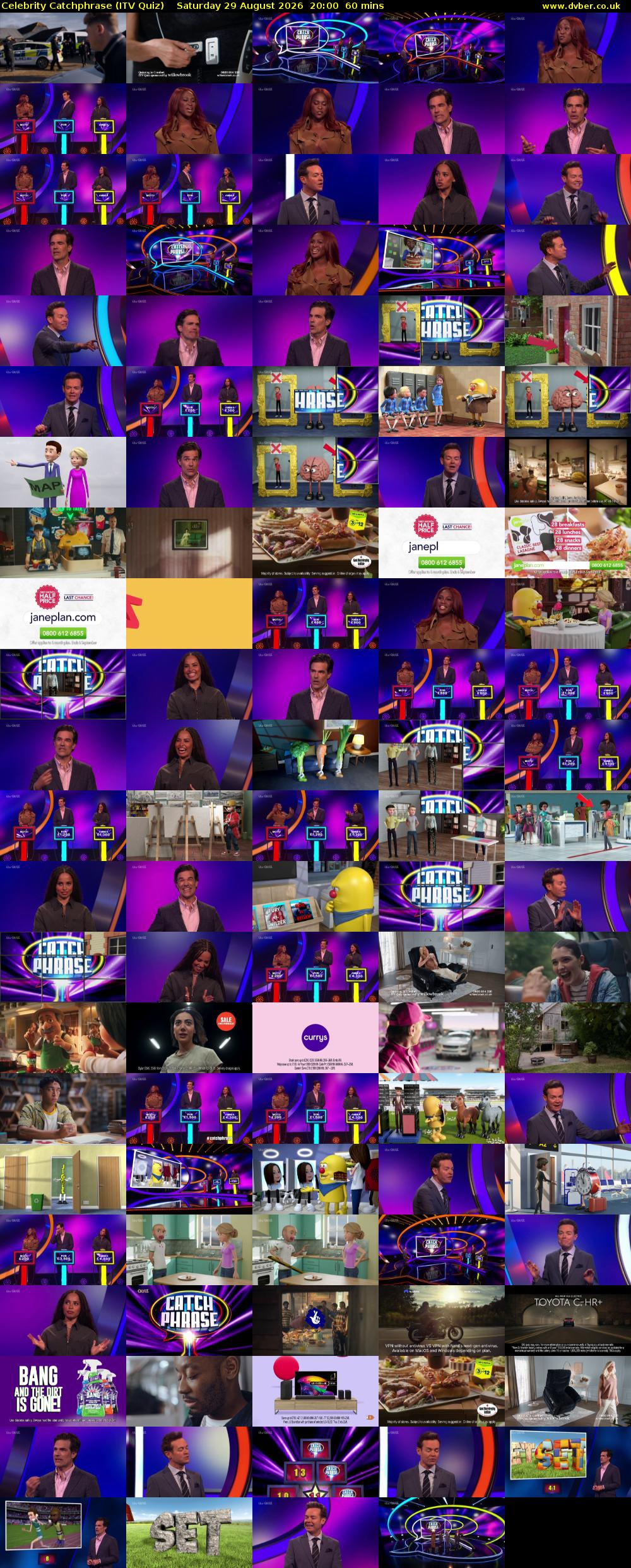 Celebrity Catchphrase (ITV Quiz) Saturday 29 August 2026 20:00 - 21:00