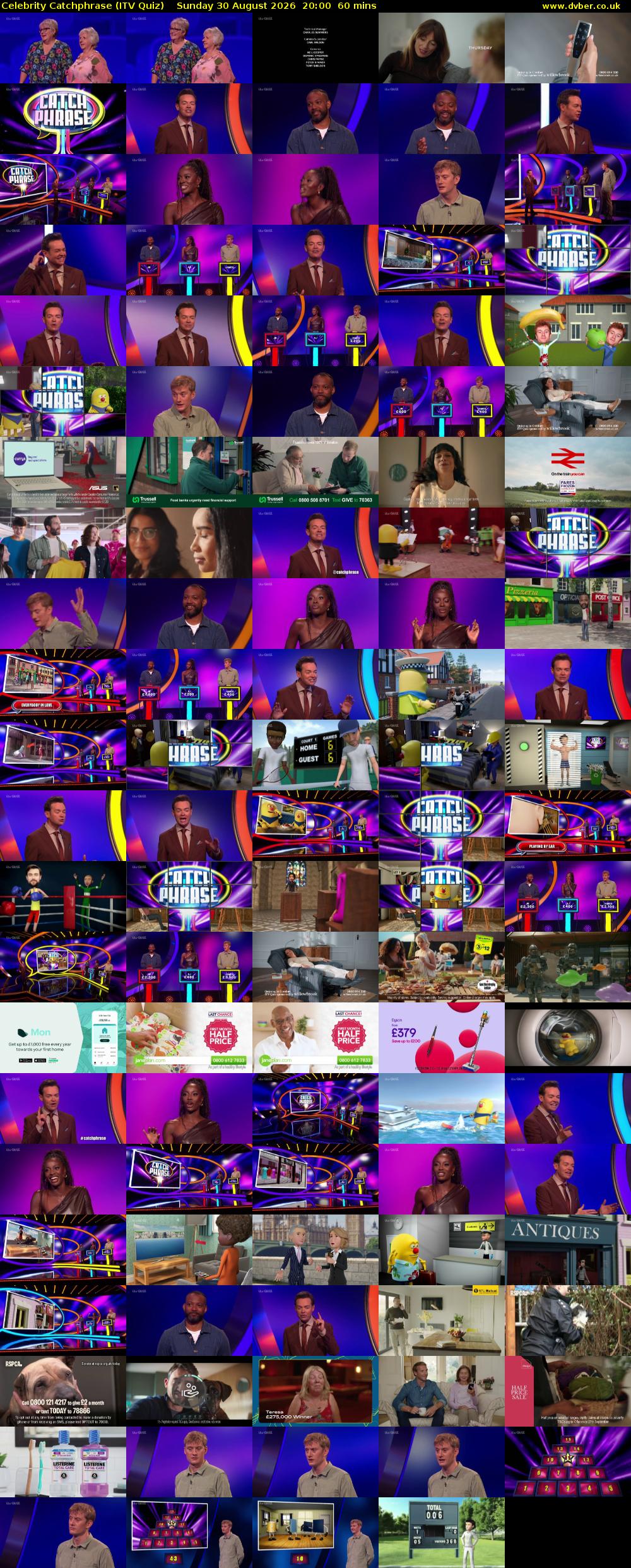 Celebrity Catchphrase (ITV Quiz) Sunday 30 August 2026 20:00 - 21:00