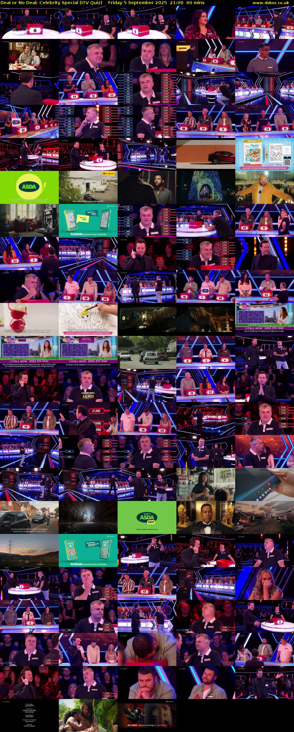 Deal or No Deal: Celebrity Special (ITV Quiz) Friday 5 September 2025 21:00 - 22:00