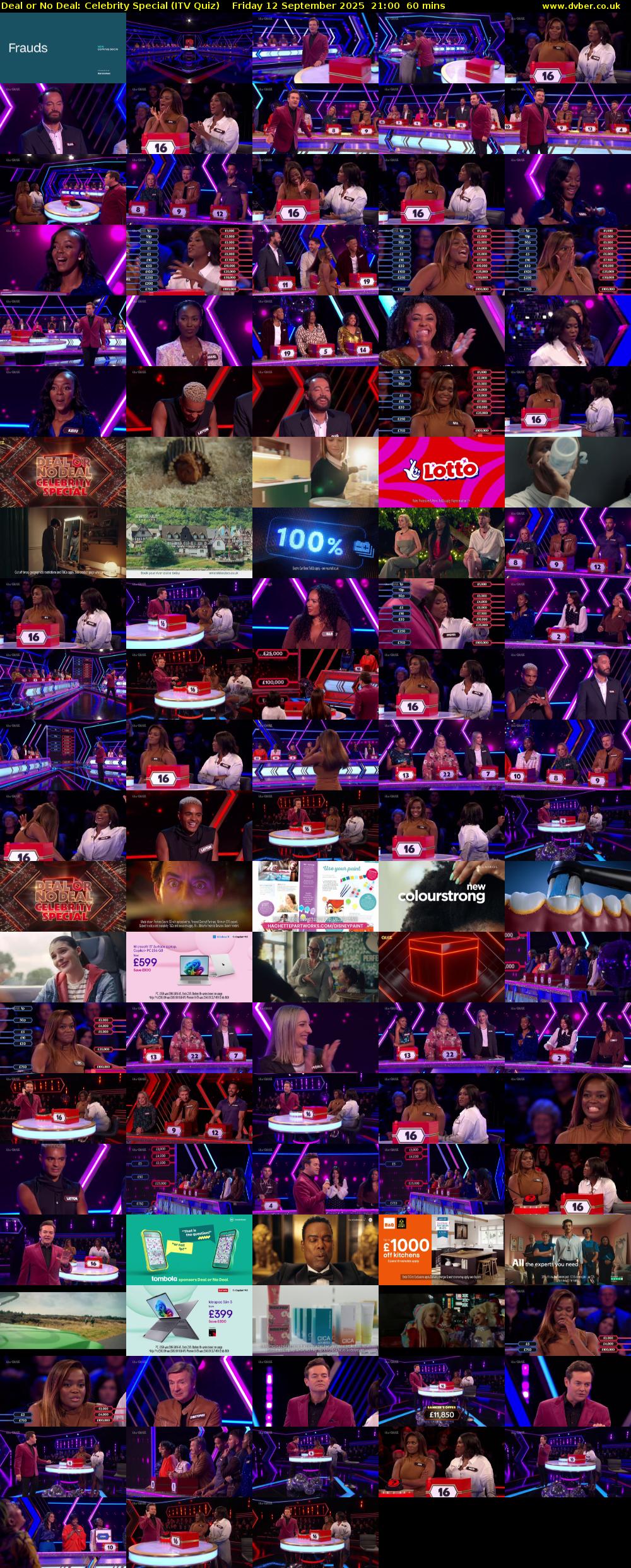 Deal or No Deal: Celebrity Special (ITV Quiz) Friday 12 September 2025 21:00 - 22:00