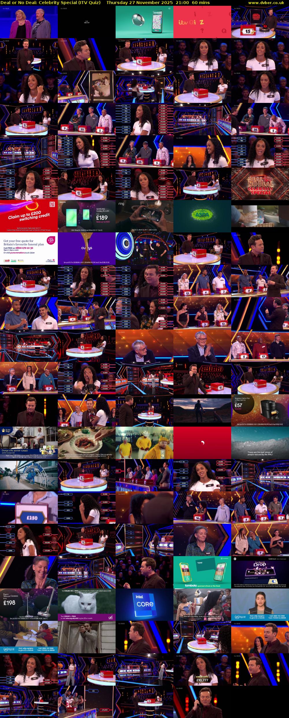Deal or No Deal: Celebrity Special (ITV Quiz) Thursday 27 November 2025 21:00 - 22:00