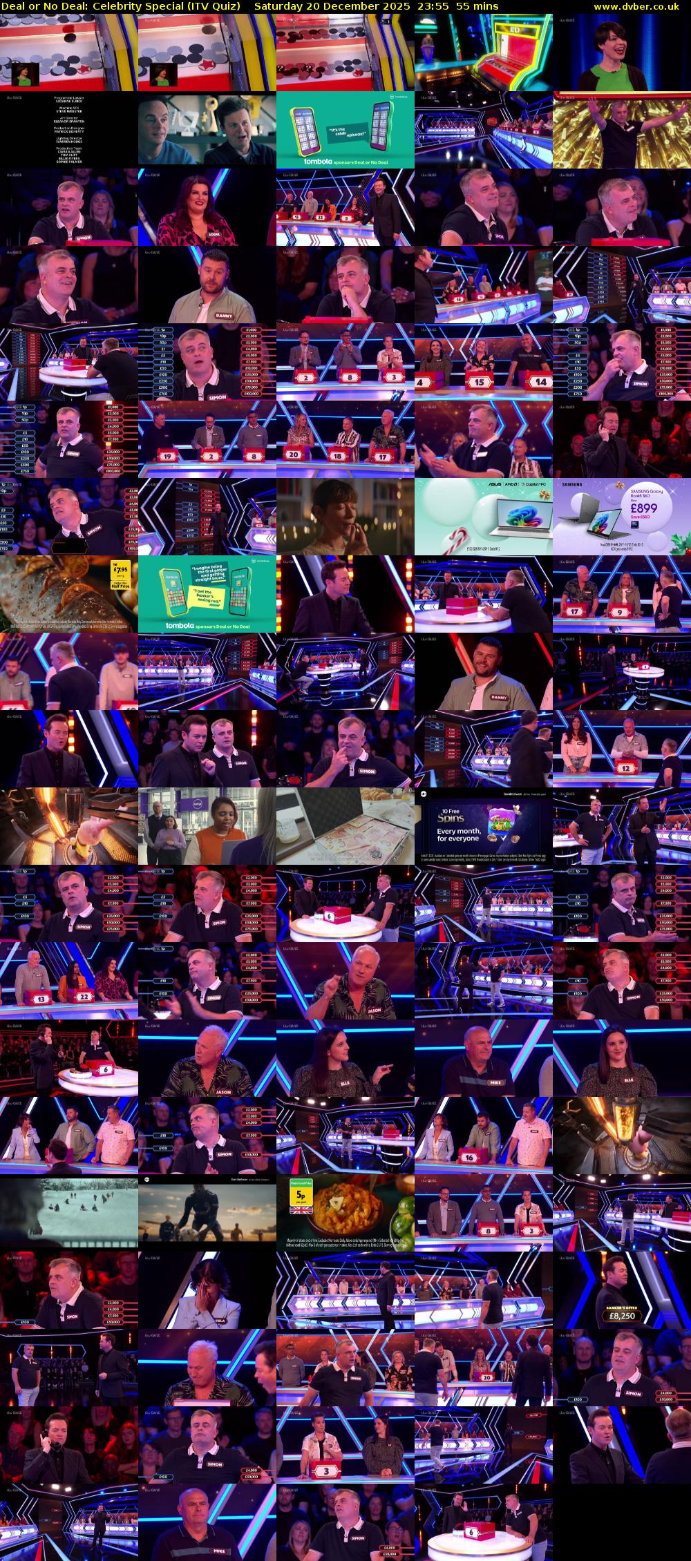 Deal or No Deal: Celebrity Special (ITV Quiz) Saturday 20 December 2025 23:55 - 00:50
