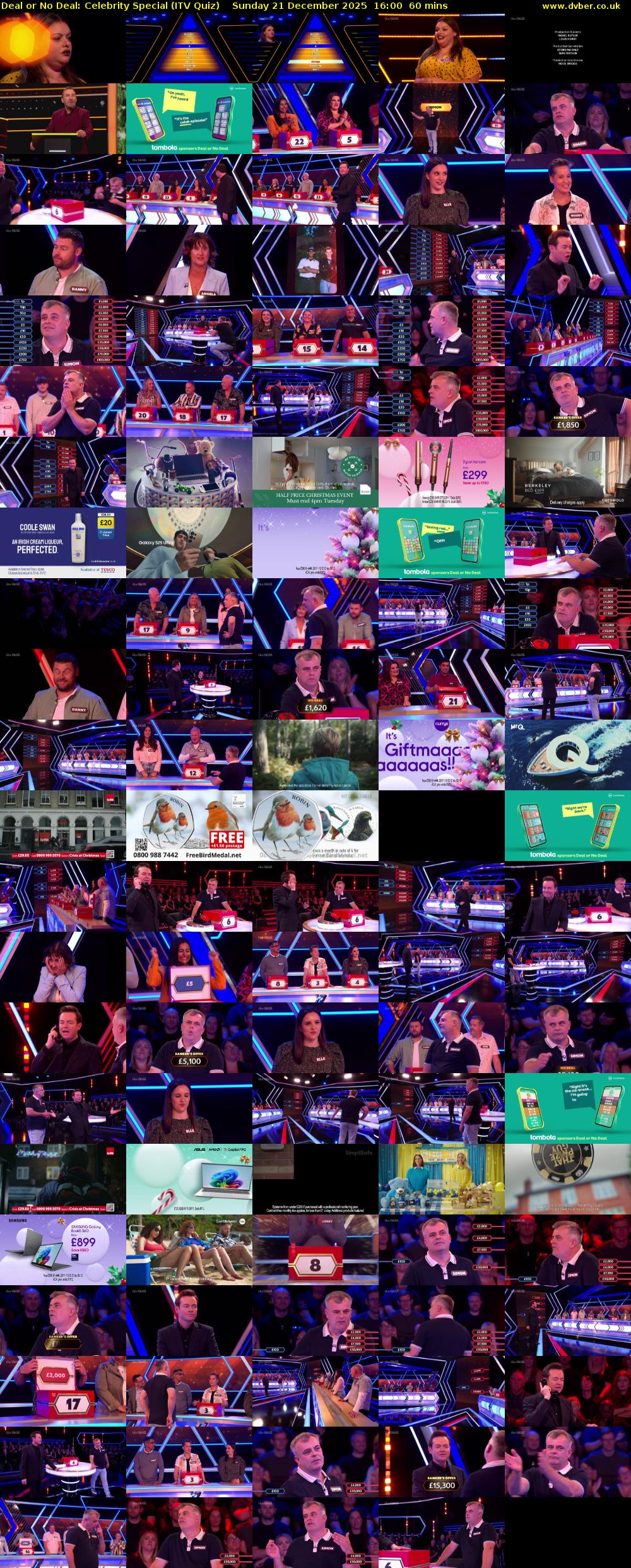 Deal or No Deal: Celebrity Special (ITV Quiz) Sunday 21 December 2025 16:00 - 17:00