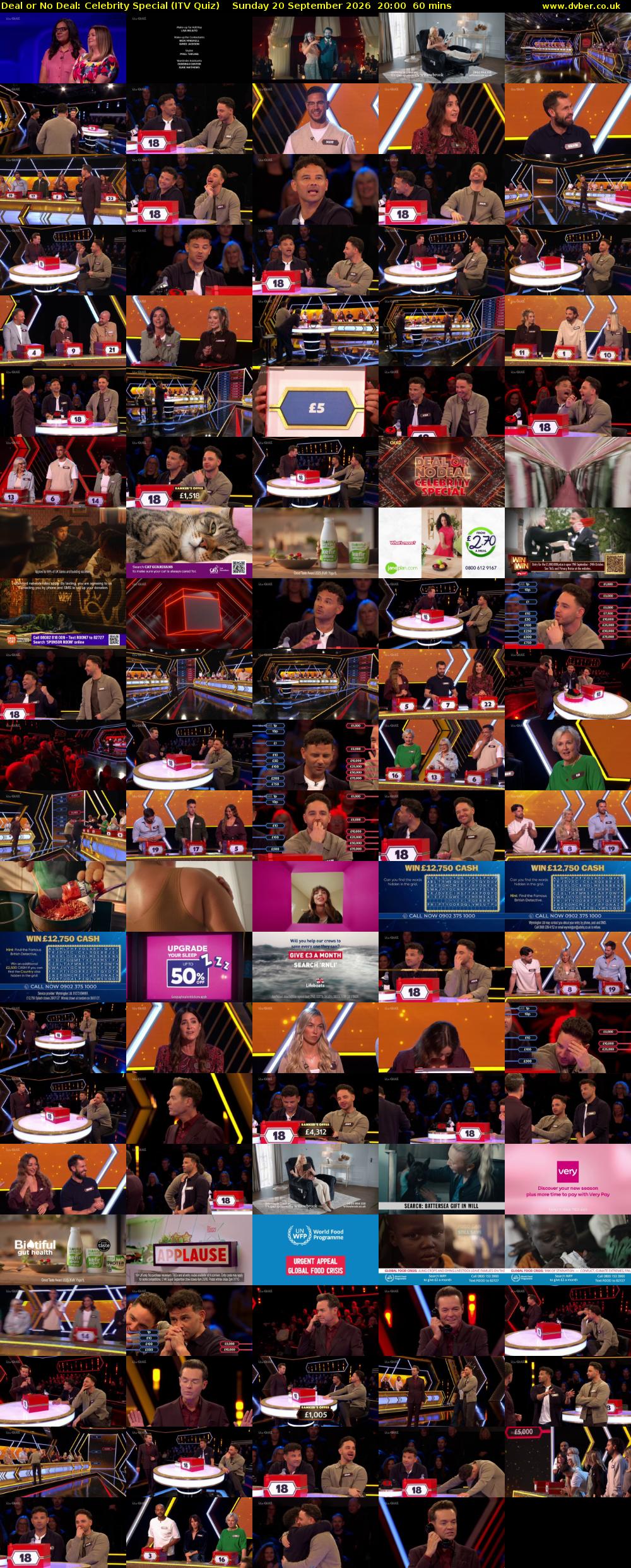 Deal or No Deal: Celebrity Special (ITV Quiz) Sunday 20 September 2026 20:00 - 21:00
