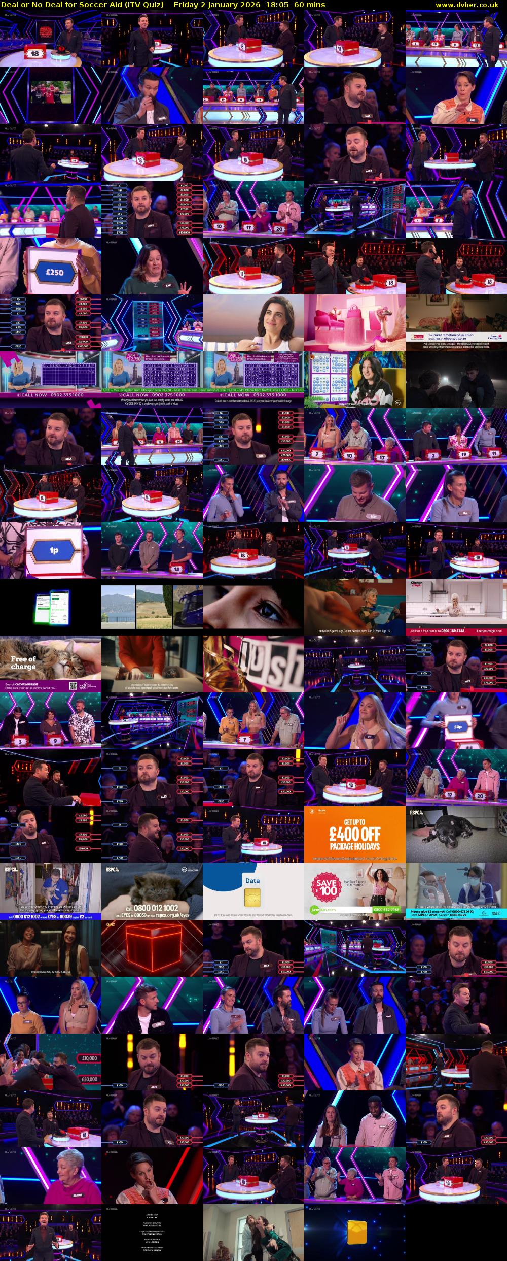 Deal or No Deal for Soccer Aid (ITV Quiz) Friday 2 January 2026 18:05 - 19:05
