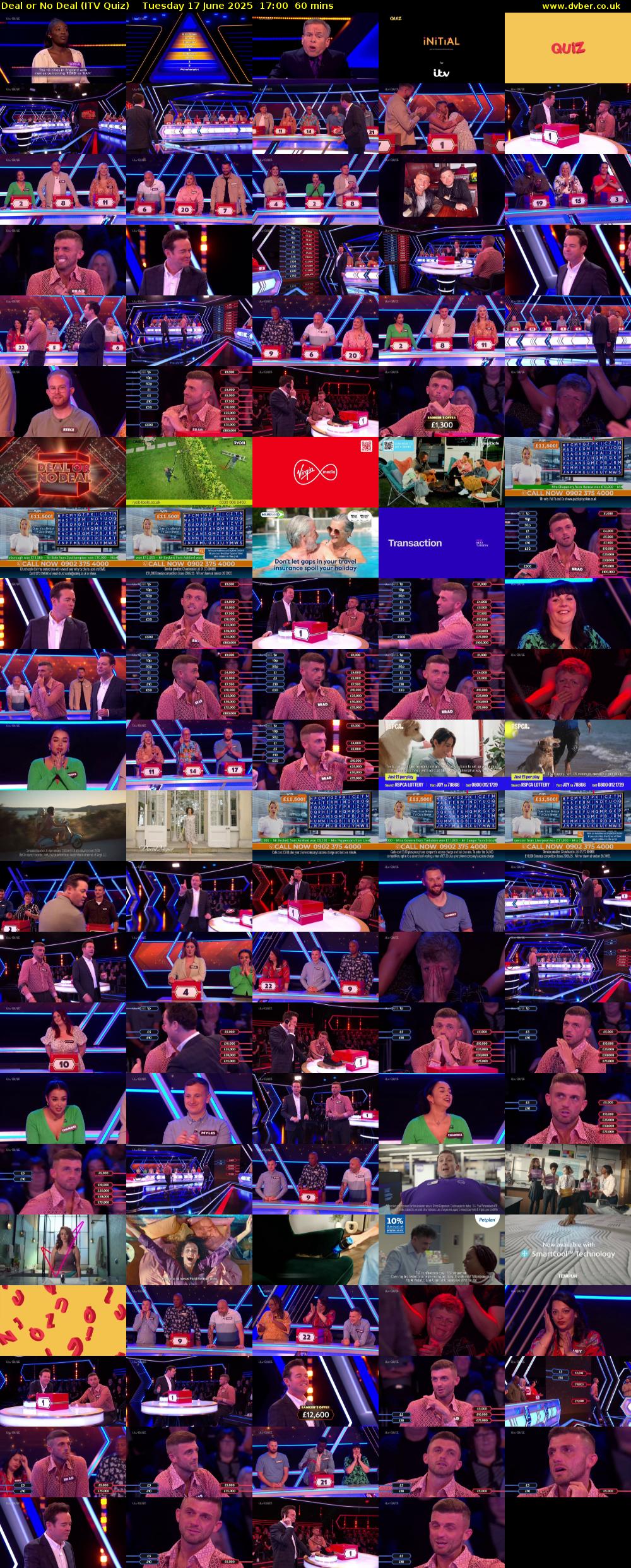 Deal or No Deal (ITV Quiz) Tuesday 17 June 2025 17:00 - 18:00