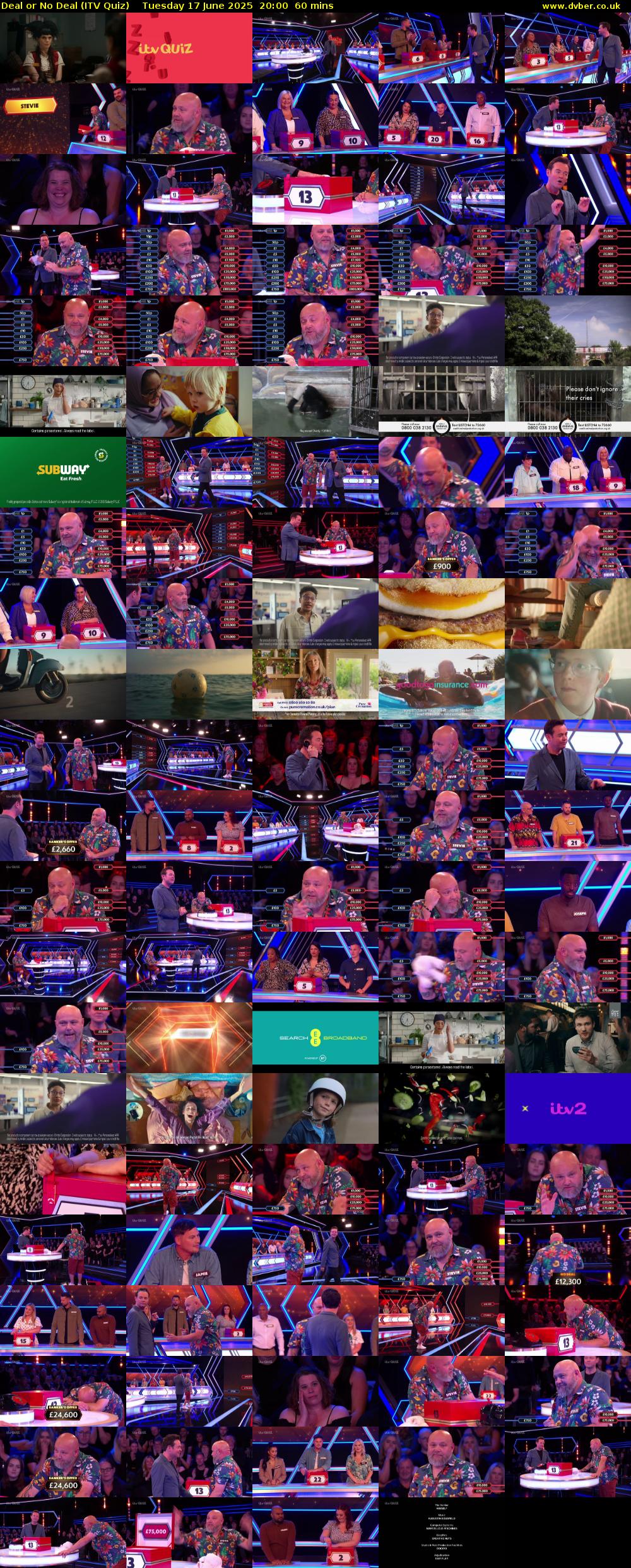 Deal or No Deal (ITV Quiz) Tuesday 17 June 2025 20:00 - 21:00