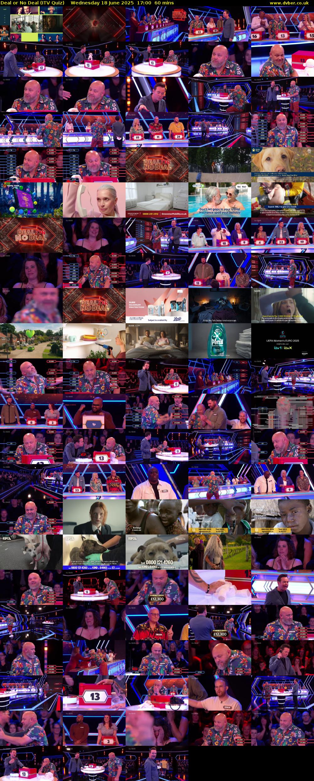 Deal or No Deal (ITV Quiz) Wednesday 18 June 2025 17:00 - 18:00
