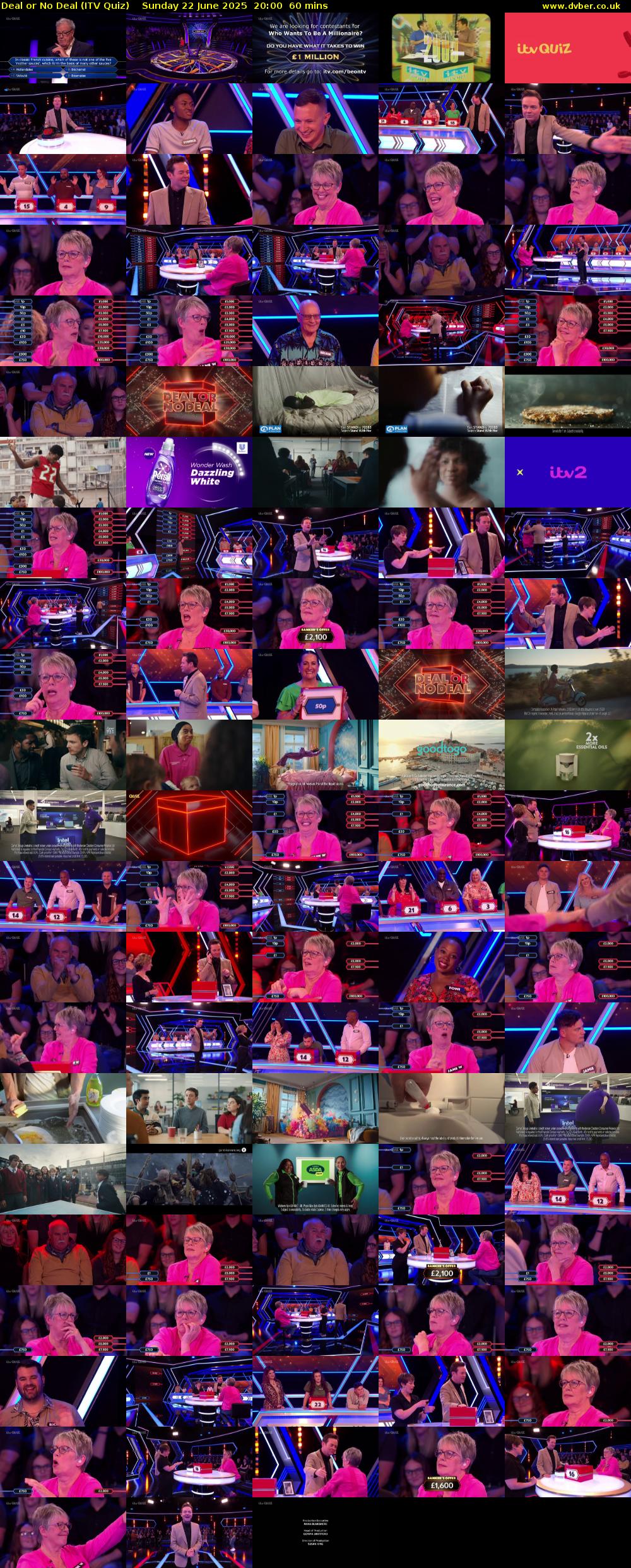 Deal or No Deal (ITV Quiz) Sunday 22 June 2025 20:00 - 21:00