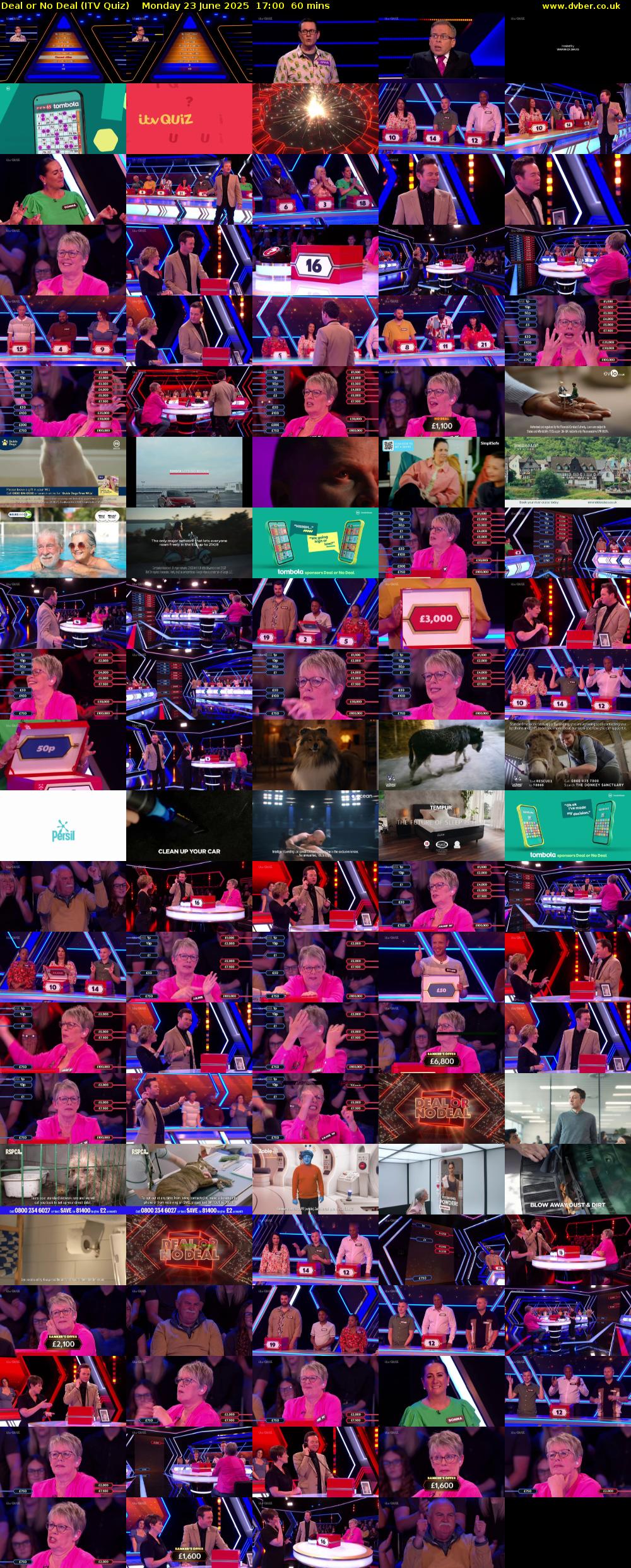 Deal or No Deal (ITV Quiz) Monday 23 June 2025 17:00 - 18:00