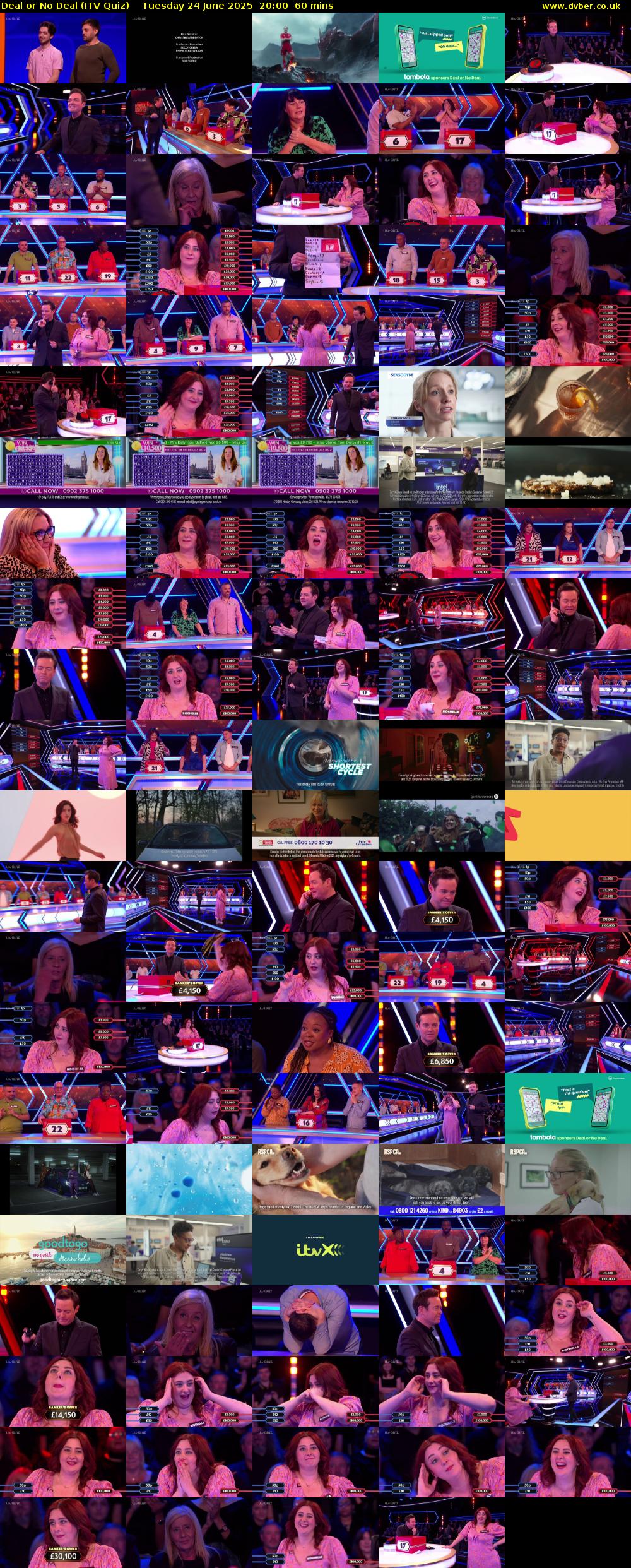 Deal or No Deal (ITV Quiz) Tuesday 24 June 2025 20:00 - 21:00