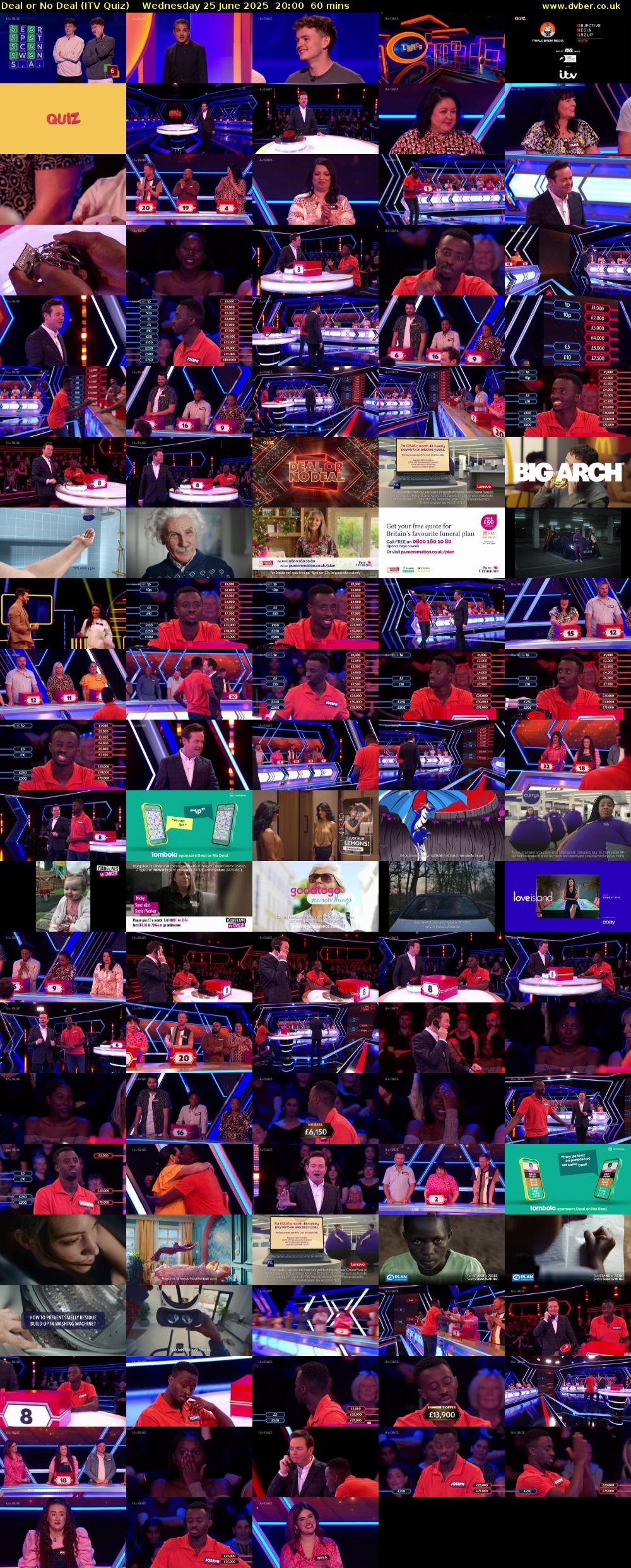 Deal or No Deal (ITV Quiz) Wednesday 25 June 2025 20:00 - 21:00