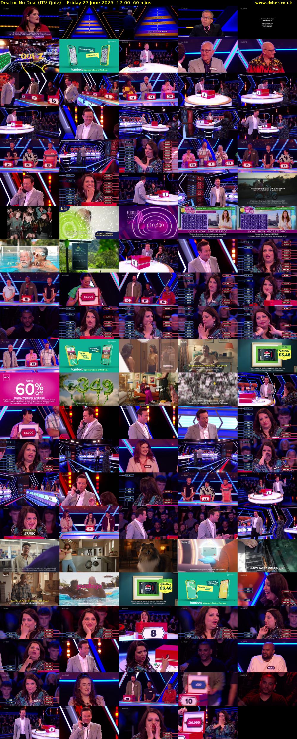 Deal or No Deal (ITV Quiz) Friday 27 June 2025 17:00 - 18:00