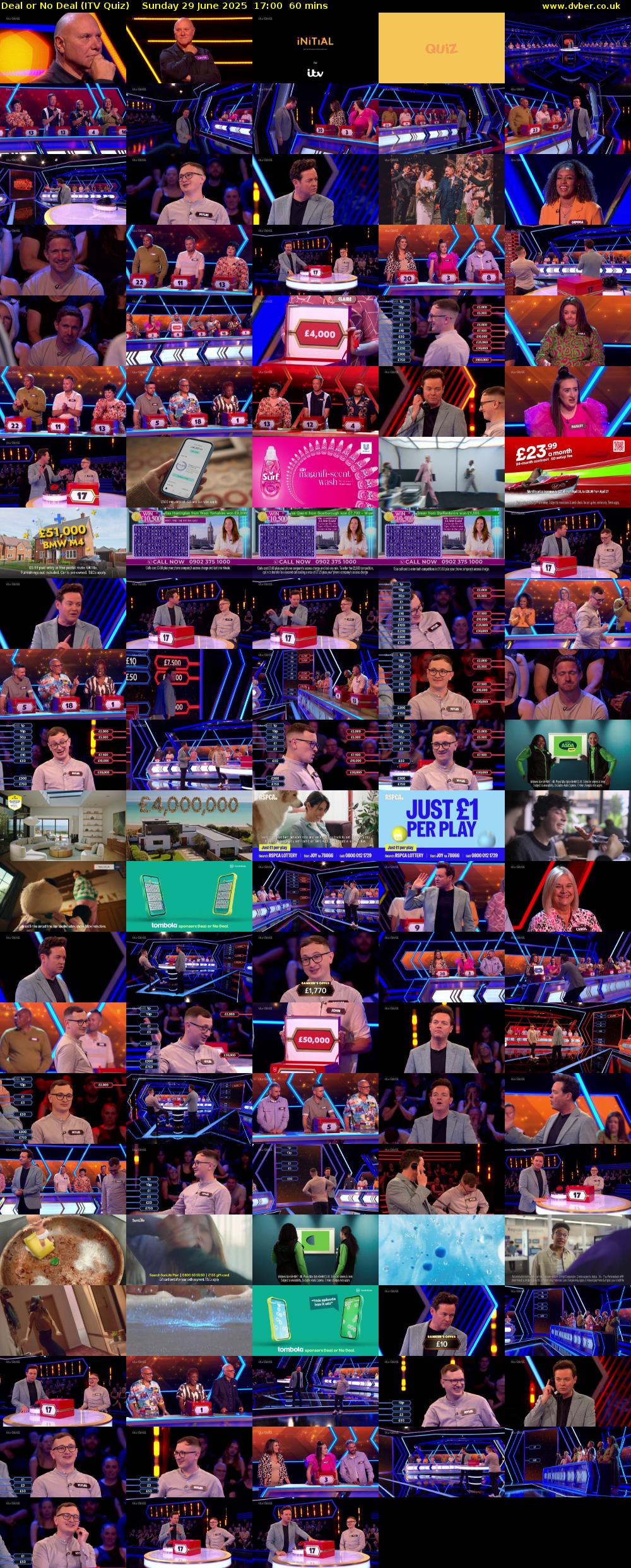 Deal or No Deal (ITV Quiz) Sunday 29 June 2025 17:00 - 18:00