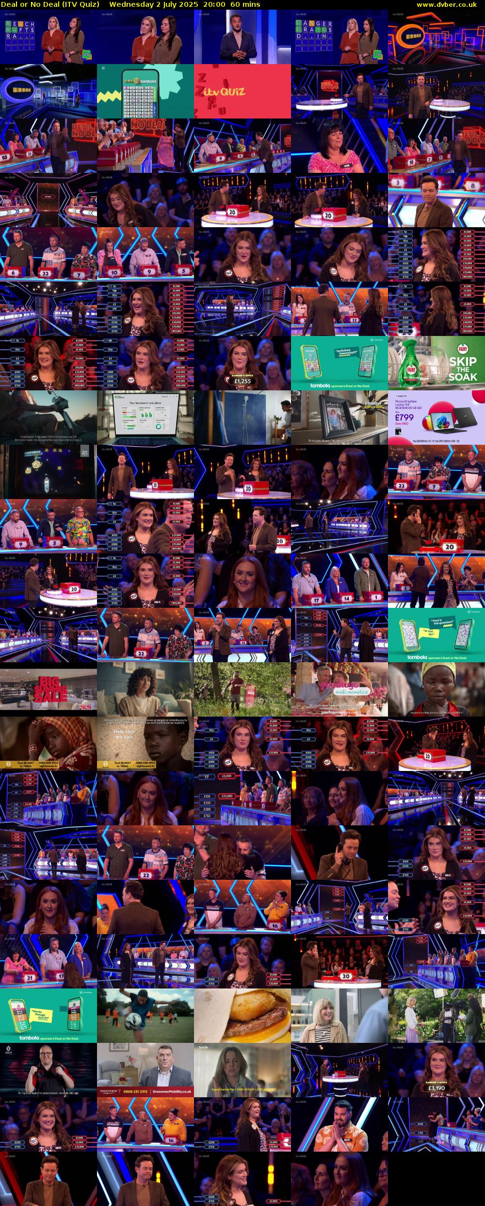 Deal or No Deal (ITV Quiz) Wednesday 2 July 2025 20:00 - 21:00