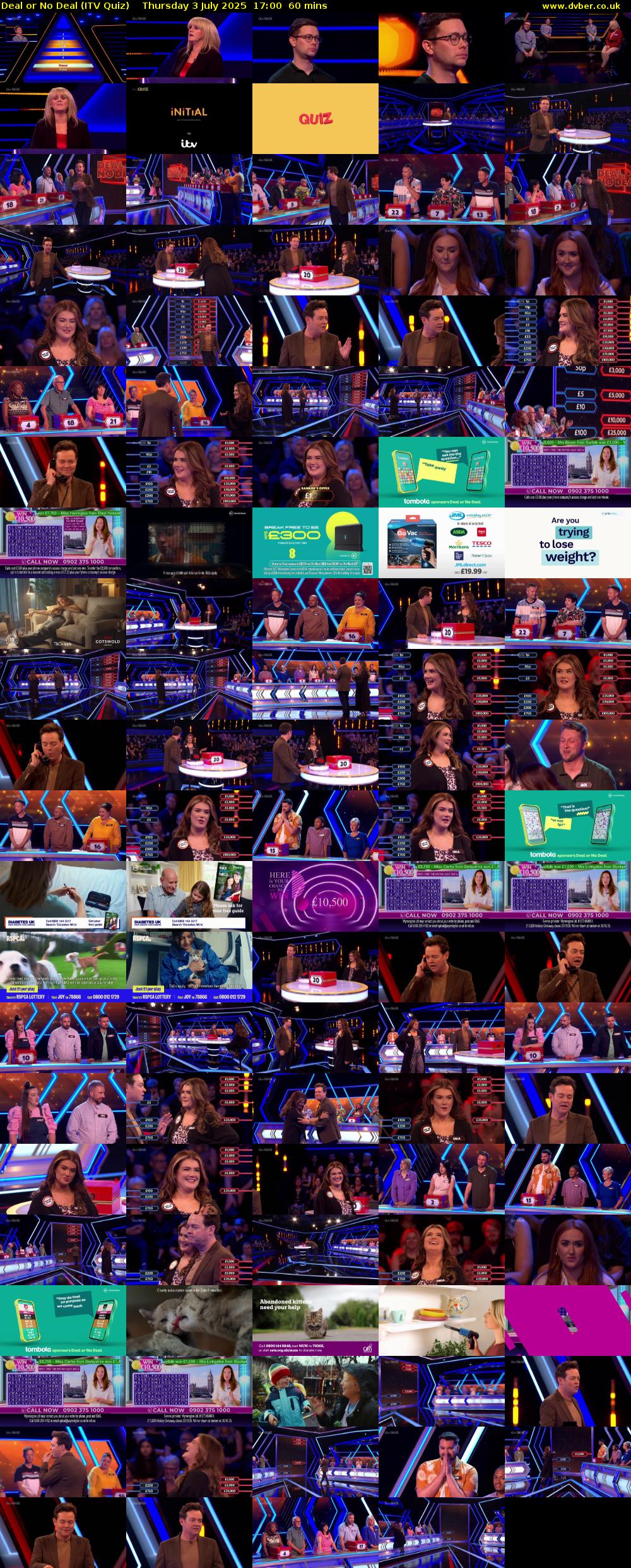 Deal or No Deal (ITV Quiz) Thursday 3 July 2025 17:00 - 18:00